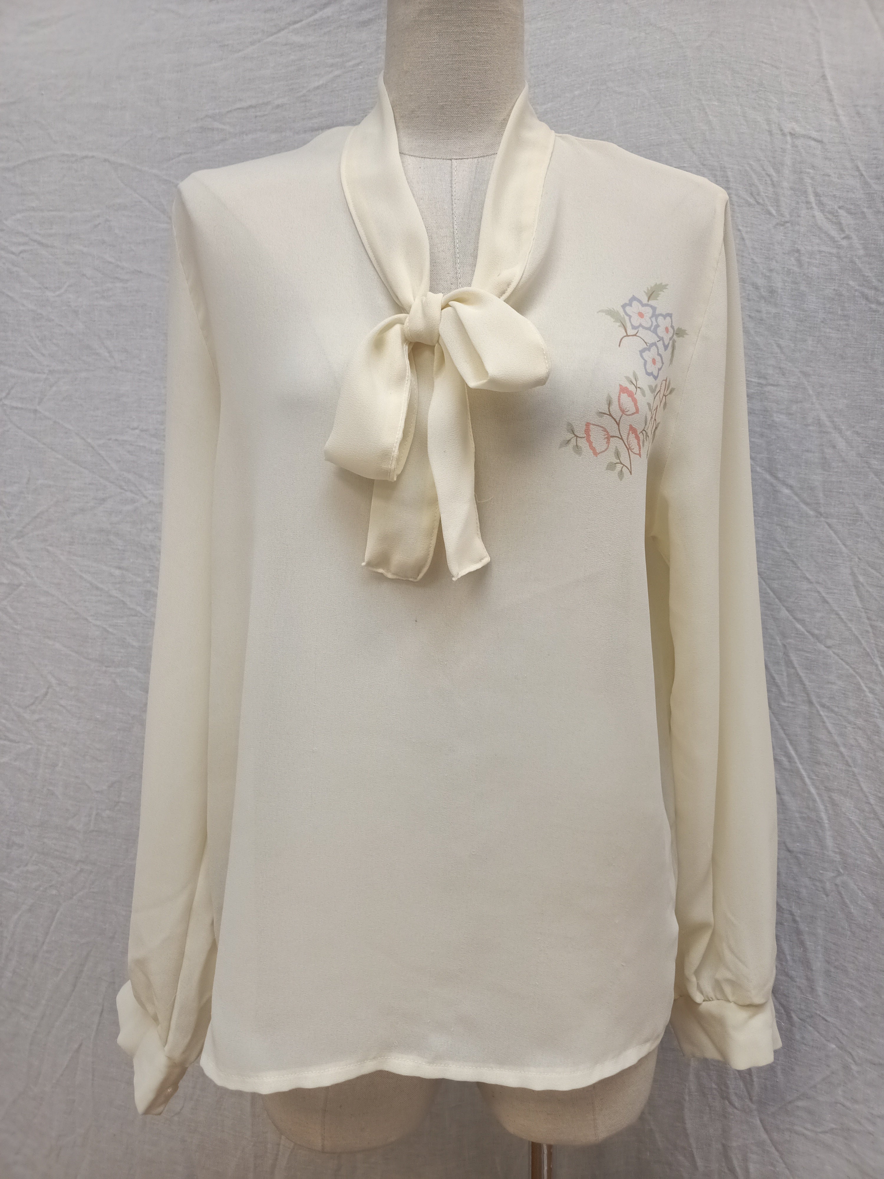 Vintage Cream Flower Shirt