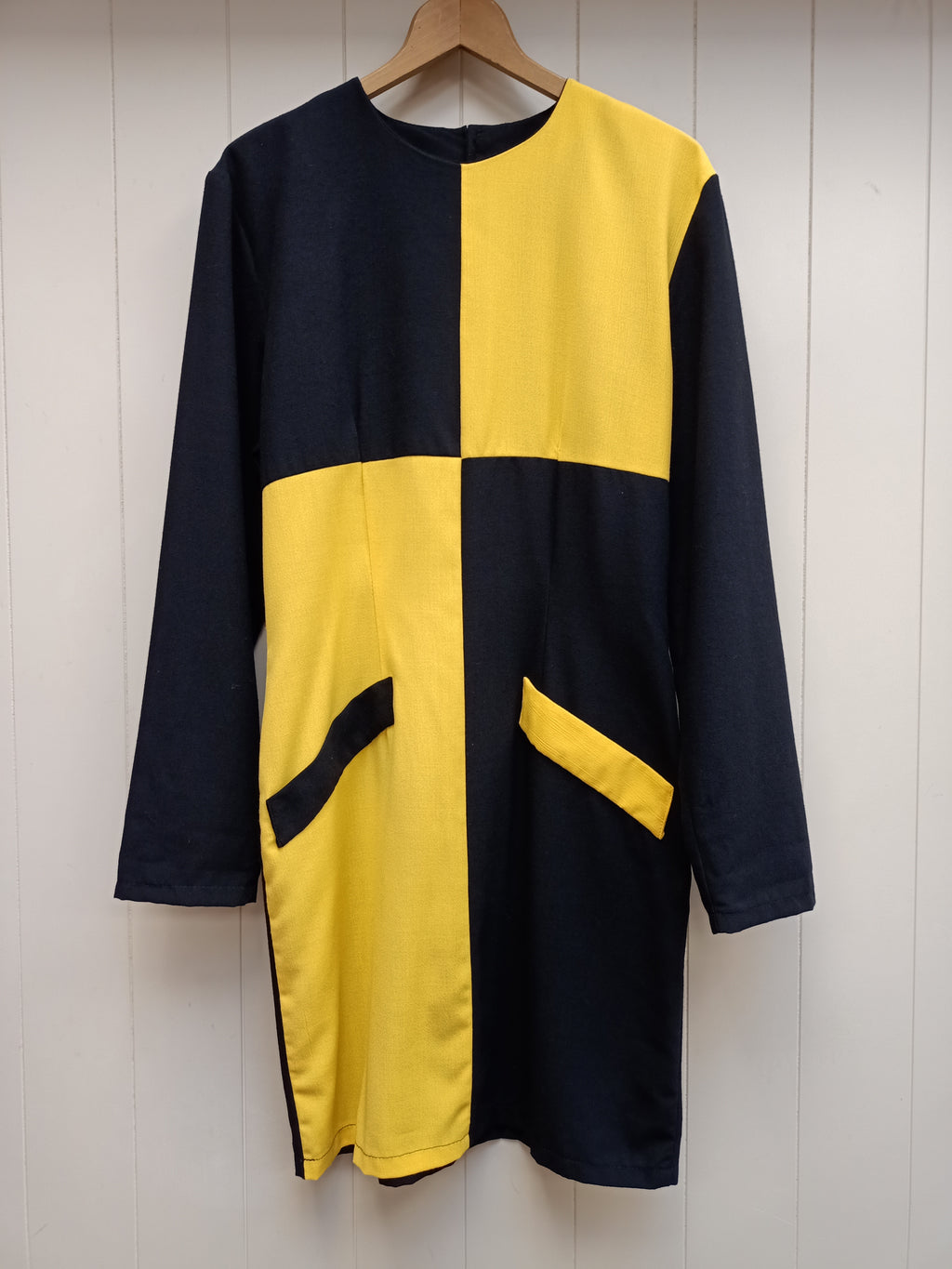 Vintage Paris Blues Colour Block Dress