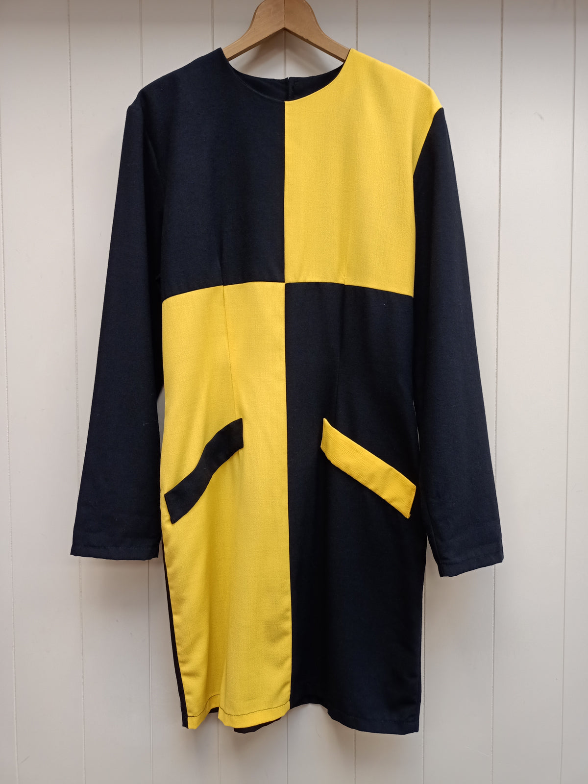 Vintage Paris Blues Colour Block Dress