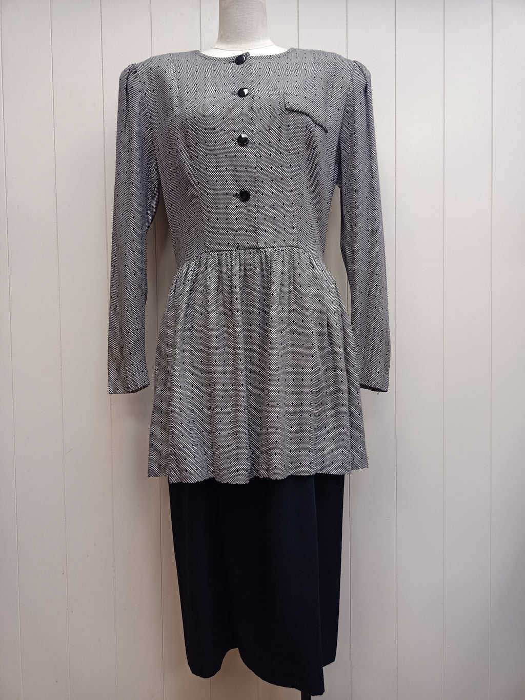 Vintage David Warren Peplum Dress