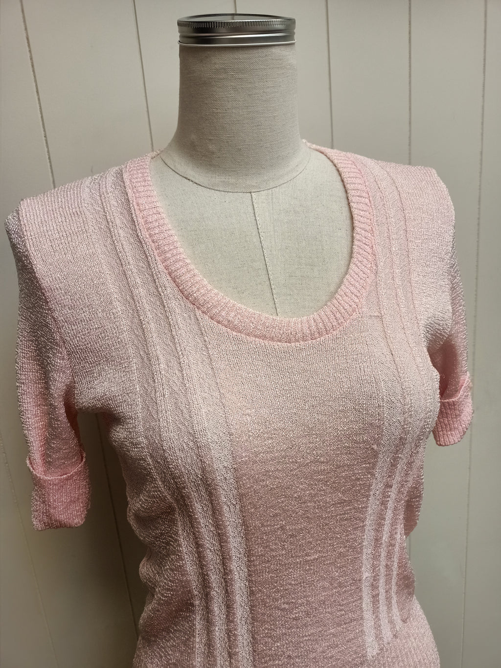 Vintage Pale Pink Knit Shirt