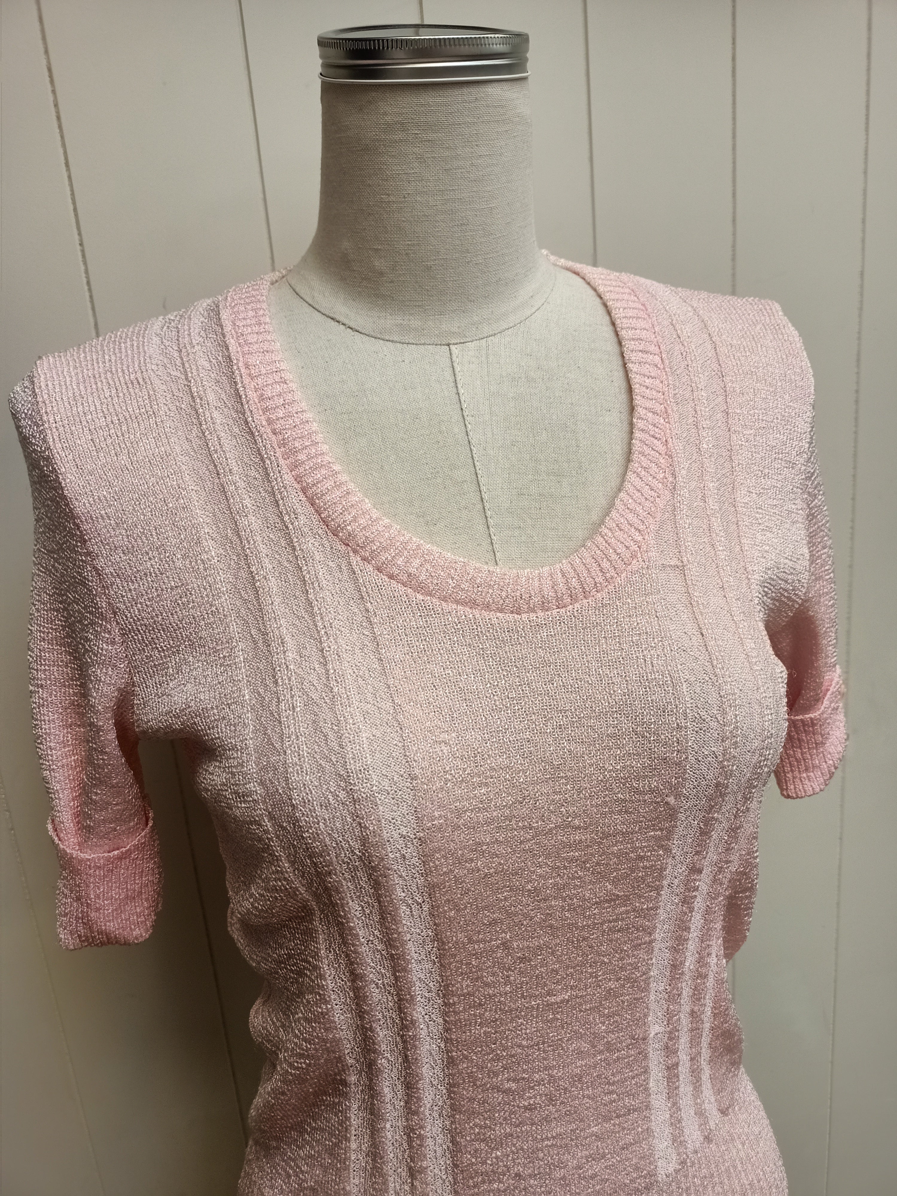 Vintage Pale Pink Knit Shirt