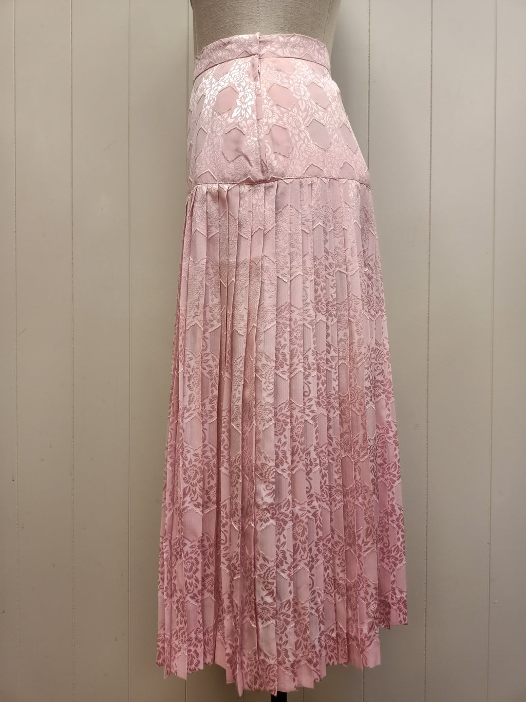 Vintage Pink Jacquard Satin Co-Ord Set