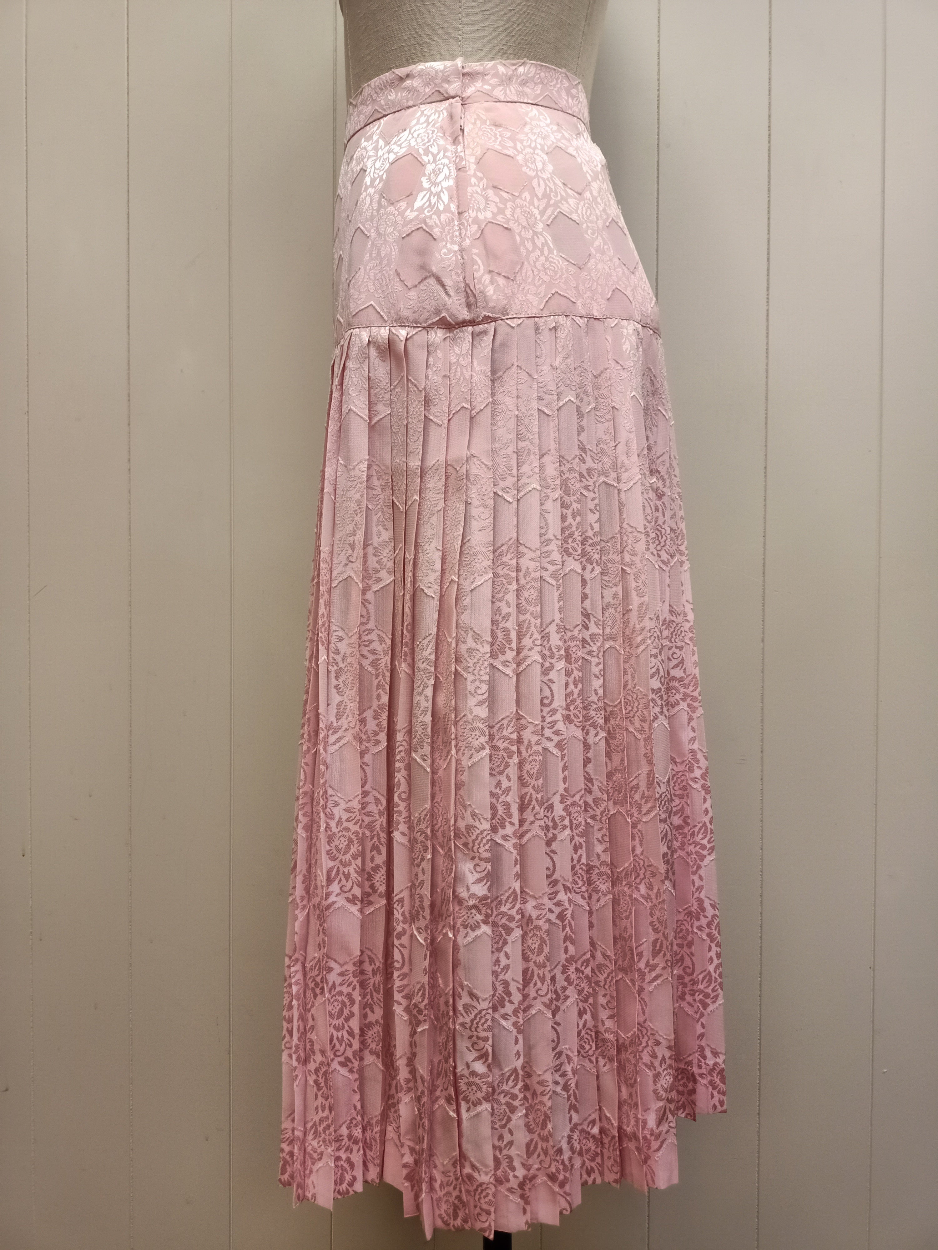 Vintage Pink Jacquard Satin Co-Ord Set