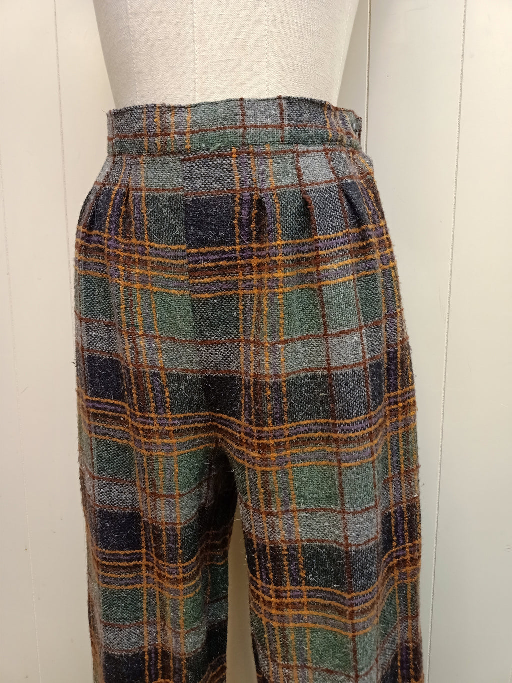 Vintage Winter Plaid Pants