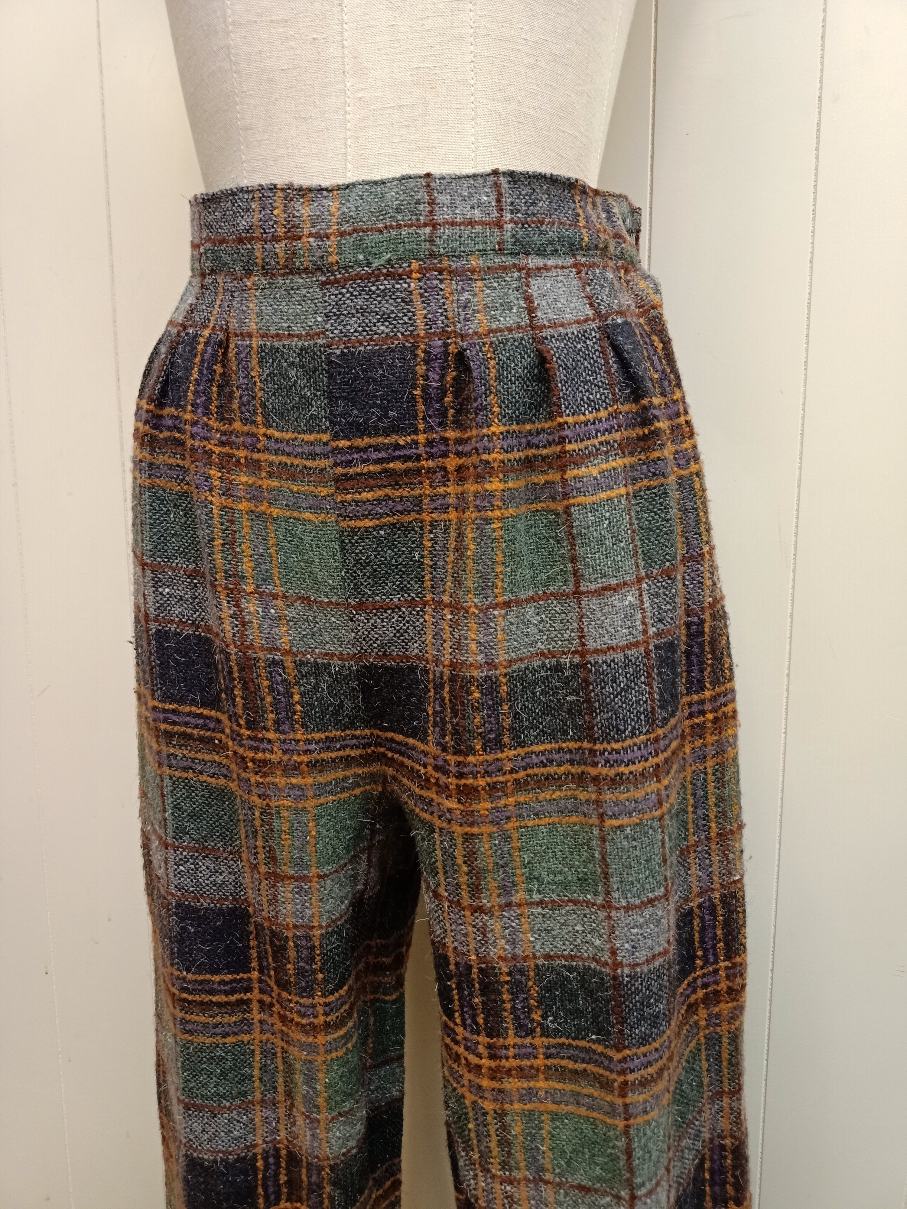 Vintage Winter Plaid Pants