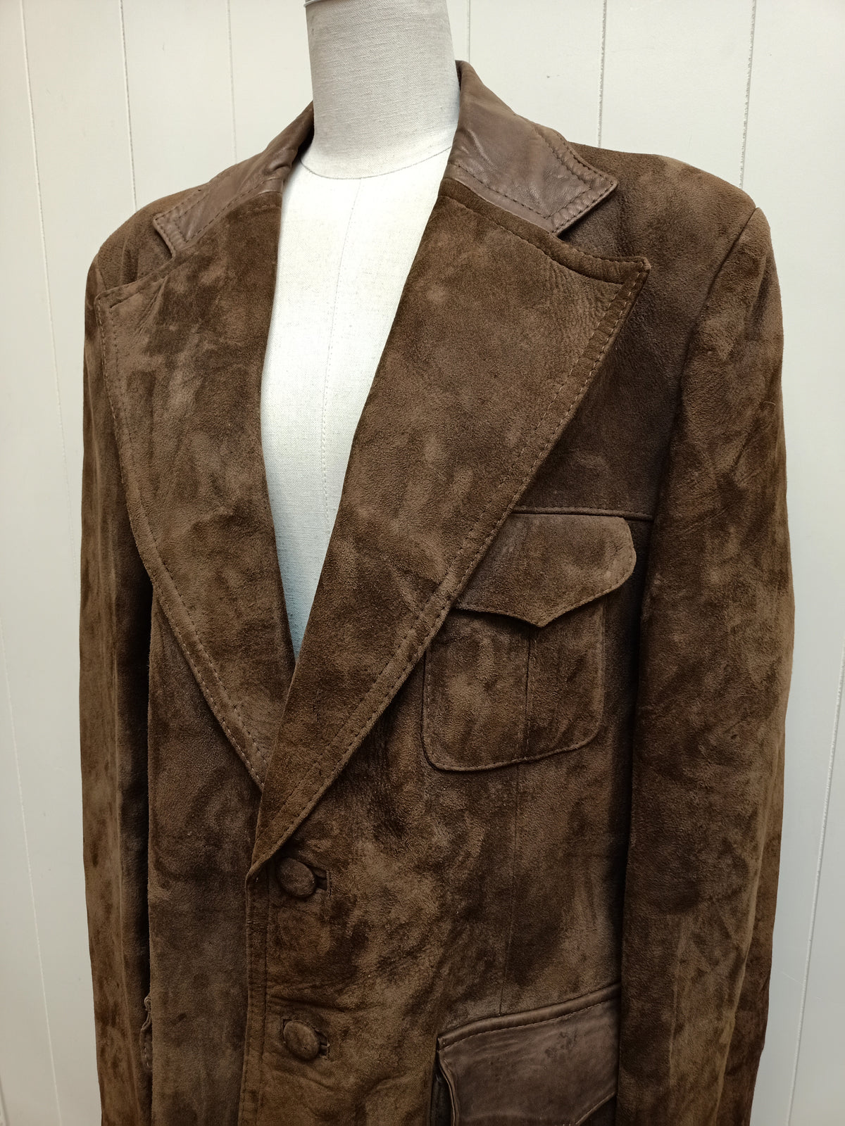 Vintage Mens Ode Lamb Suede Blazer