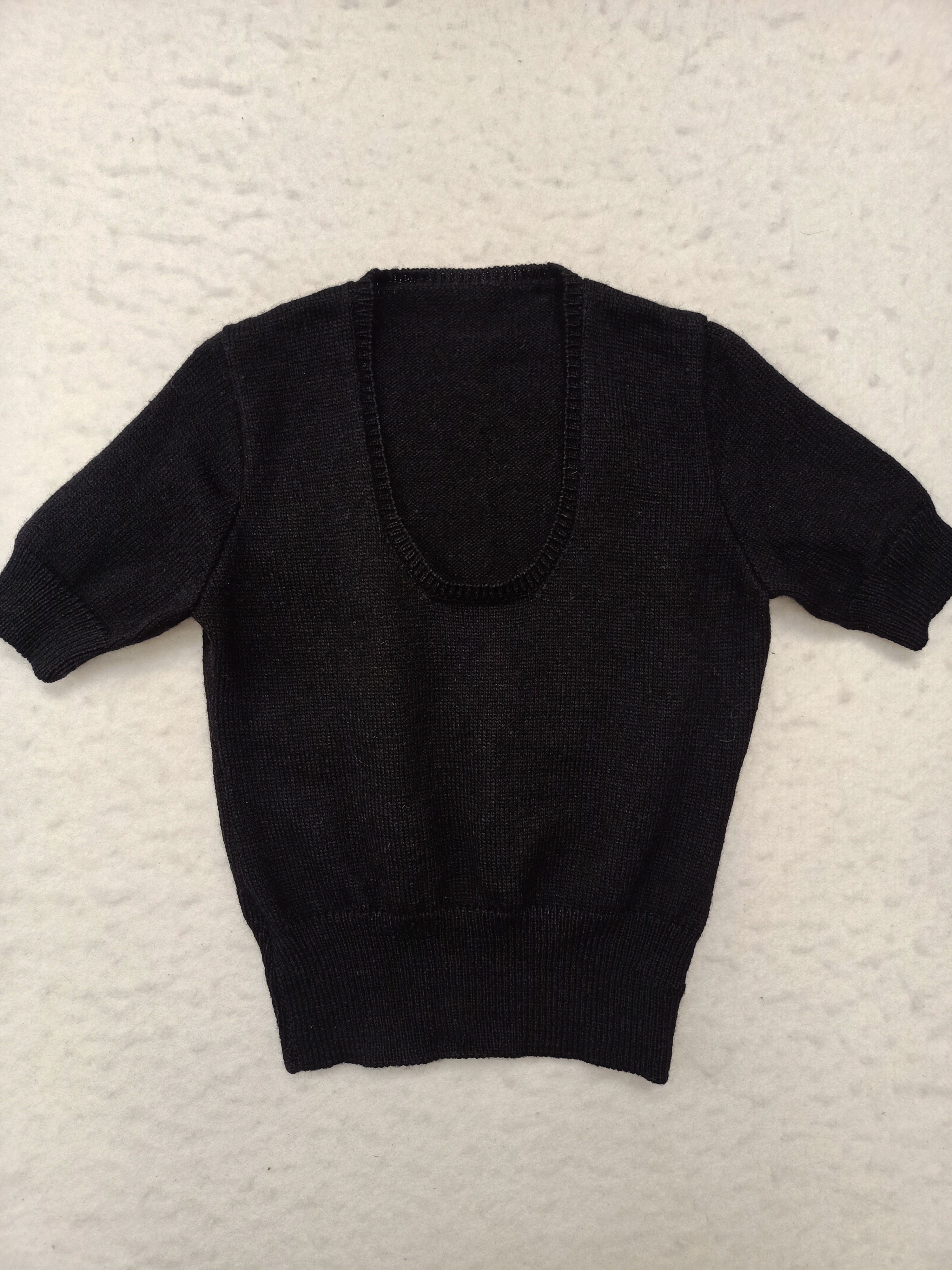 Vintage Black Knit Shirt