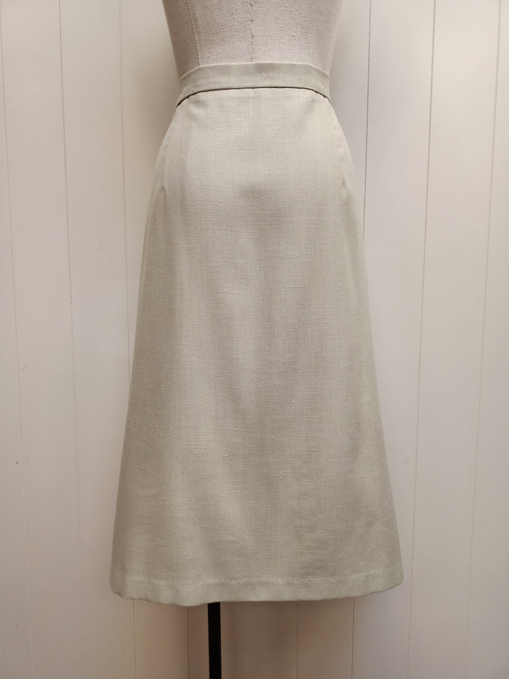 Vintage Beige Button Up Skirt