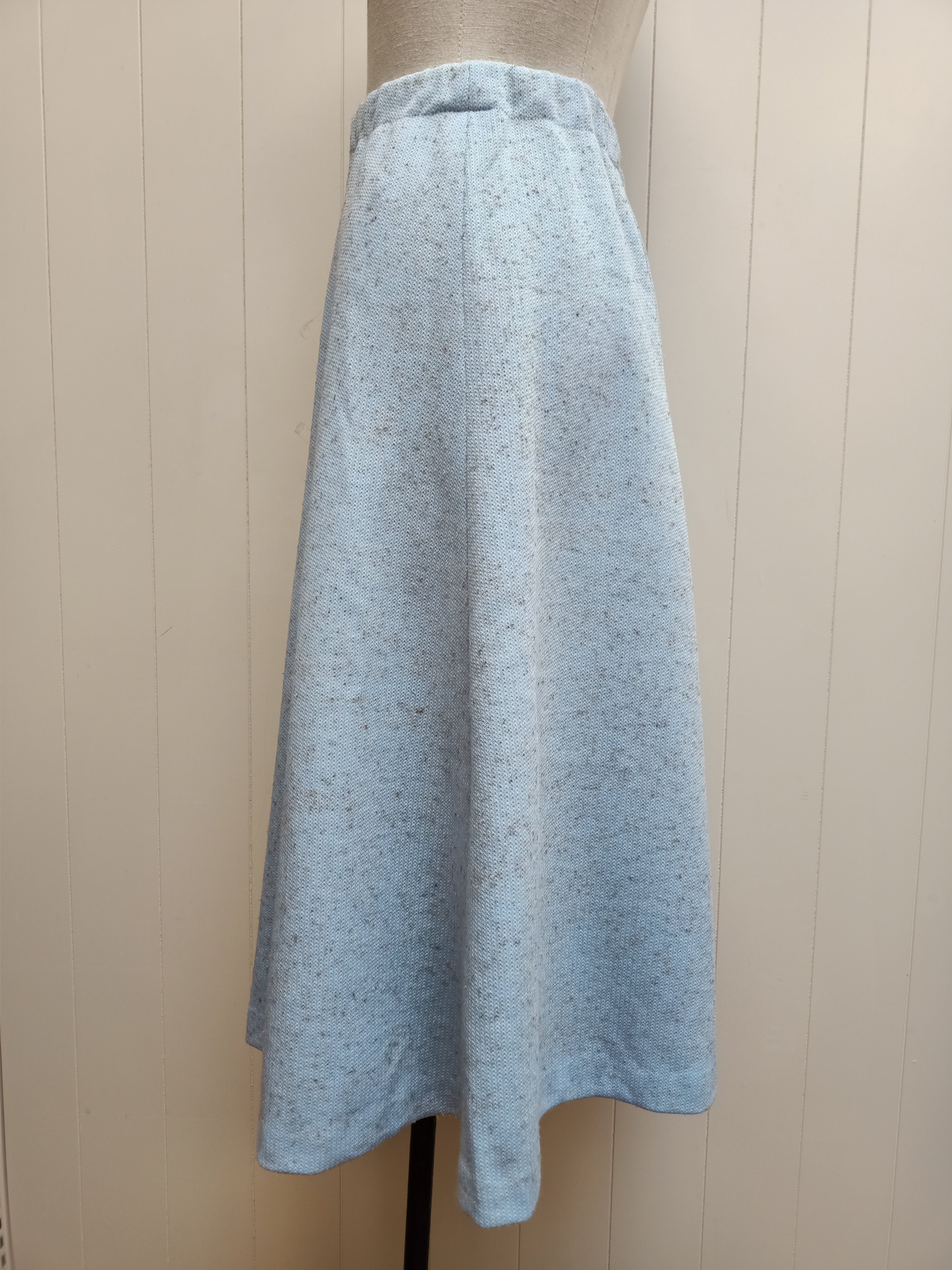 Vintage Pale Blue Marle Knit Skirt