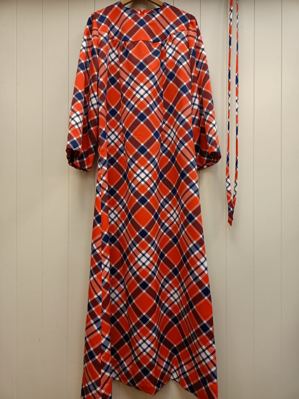 Vintage Paradise Plaid Maxi Dress