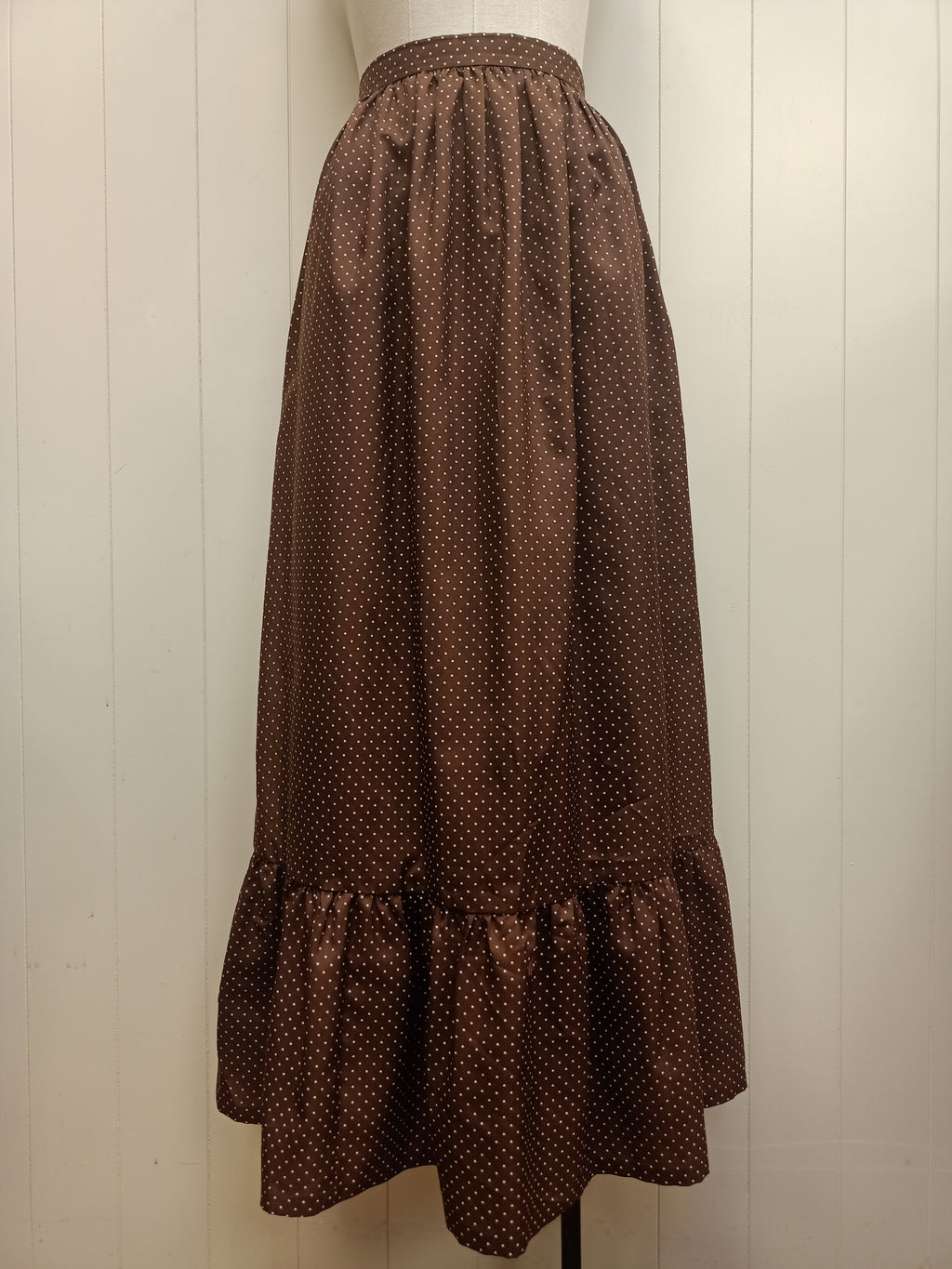 Vintage Brown Polka Dot Skirt
