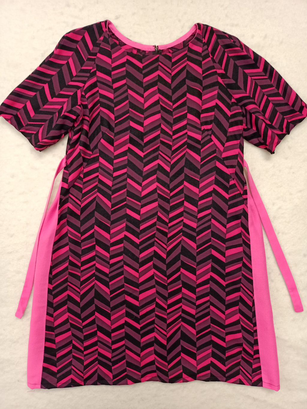Vintage Asymmetric Chevron Dress