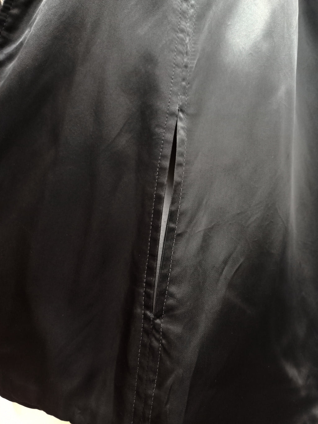 WORLD Black Satin Cape