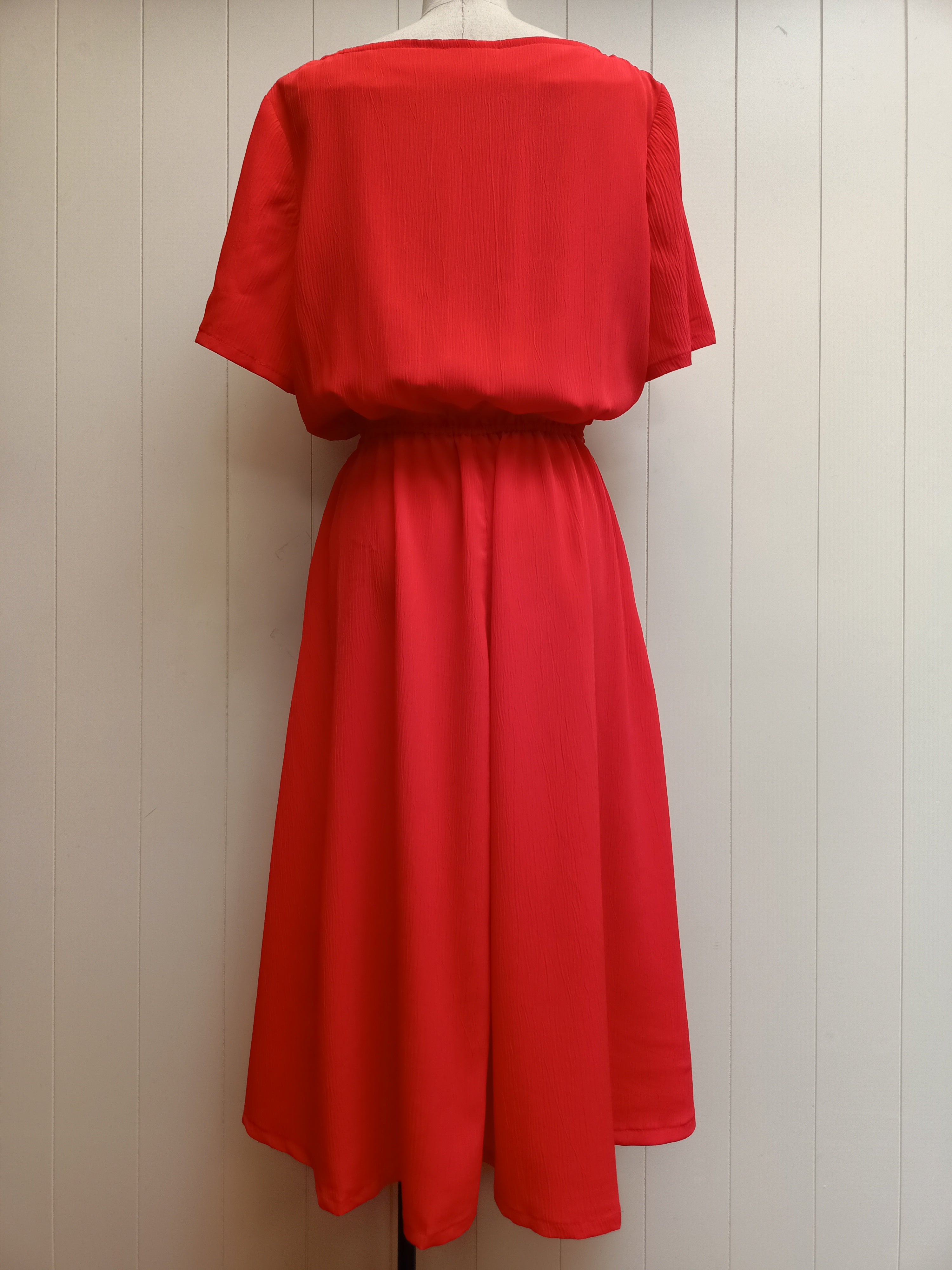 Vintage Textured Orange Dress