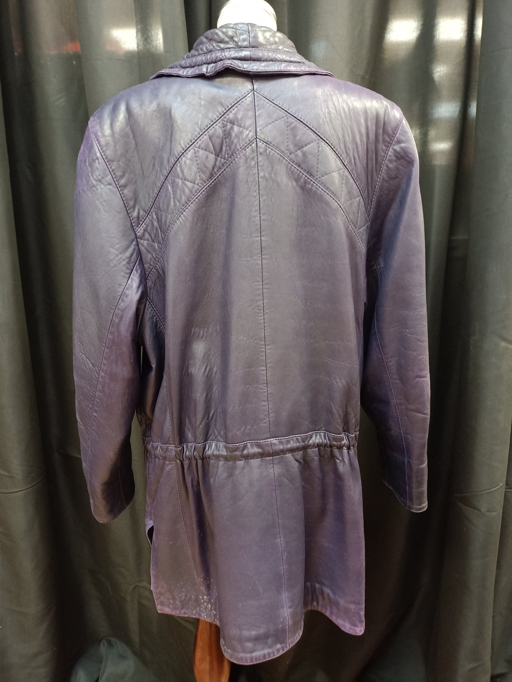 Leather Purple Parka