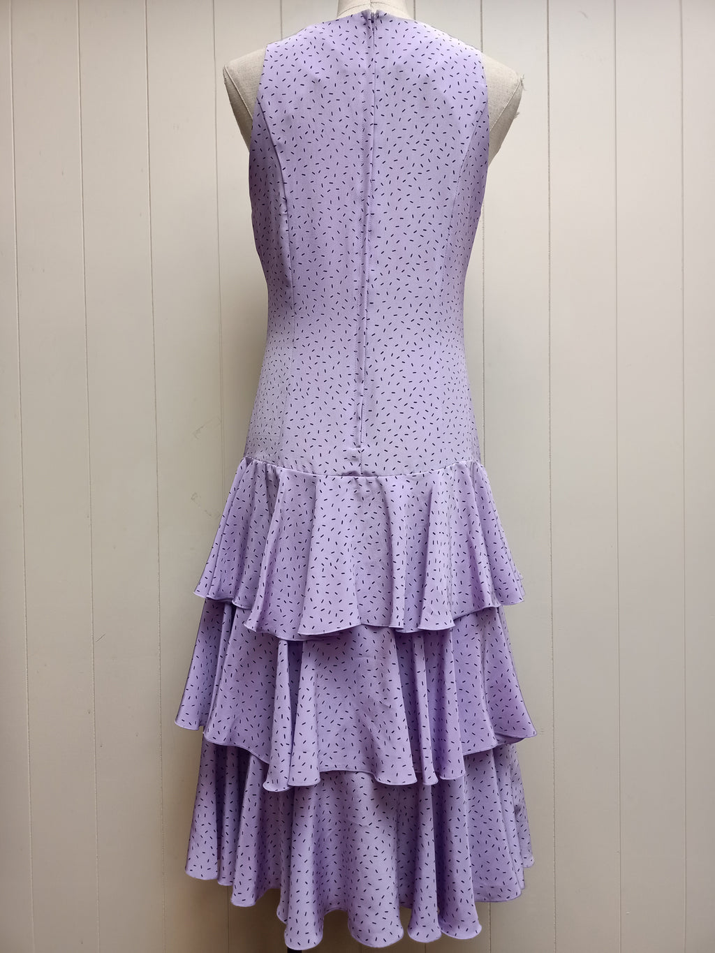 Vintage Queen's Purple Ruffle Dress