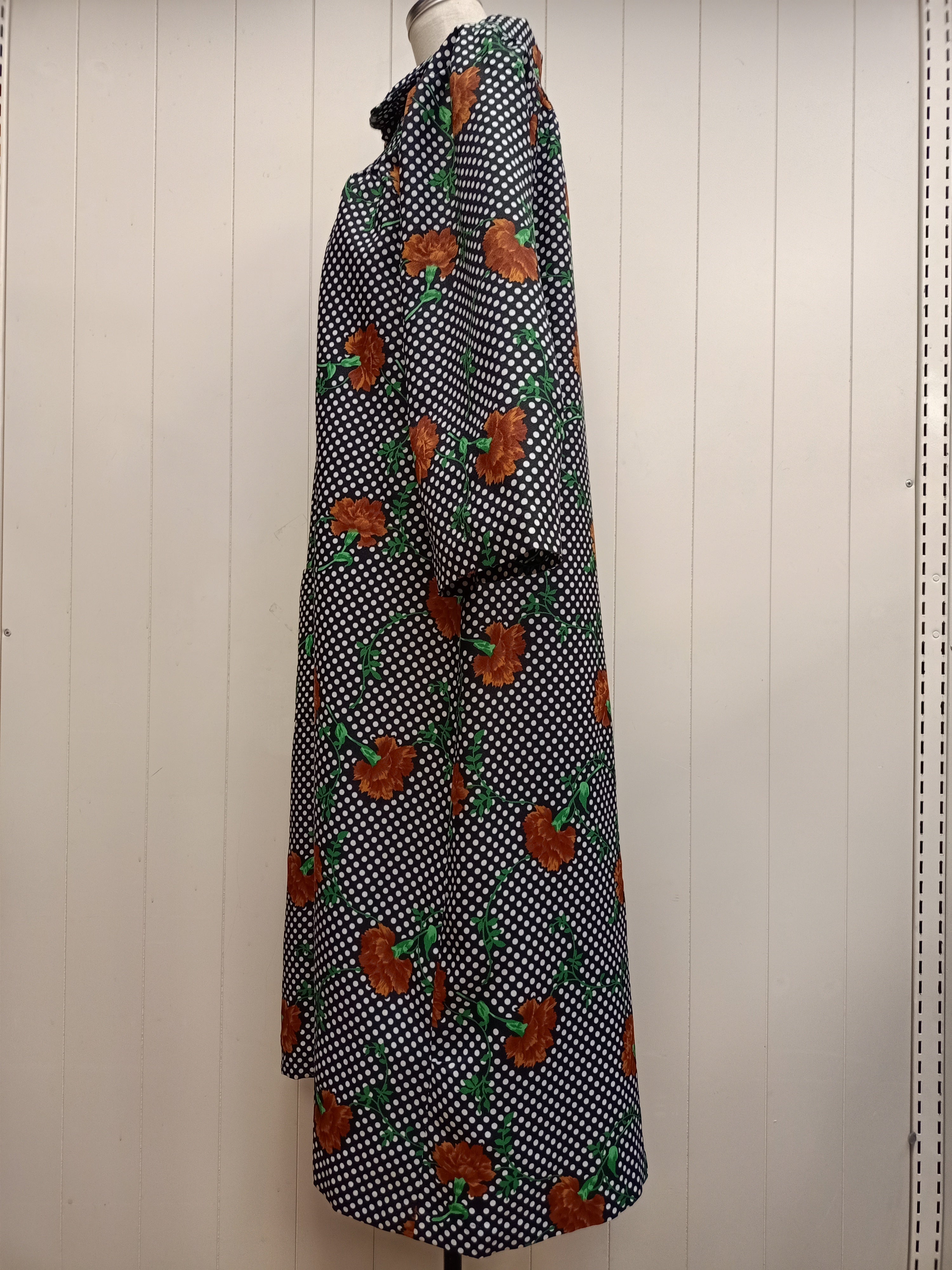Vintage Carnation Polka Dot Dress