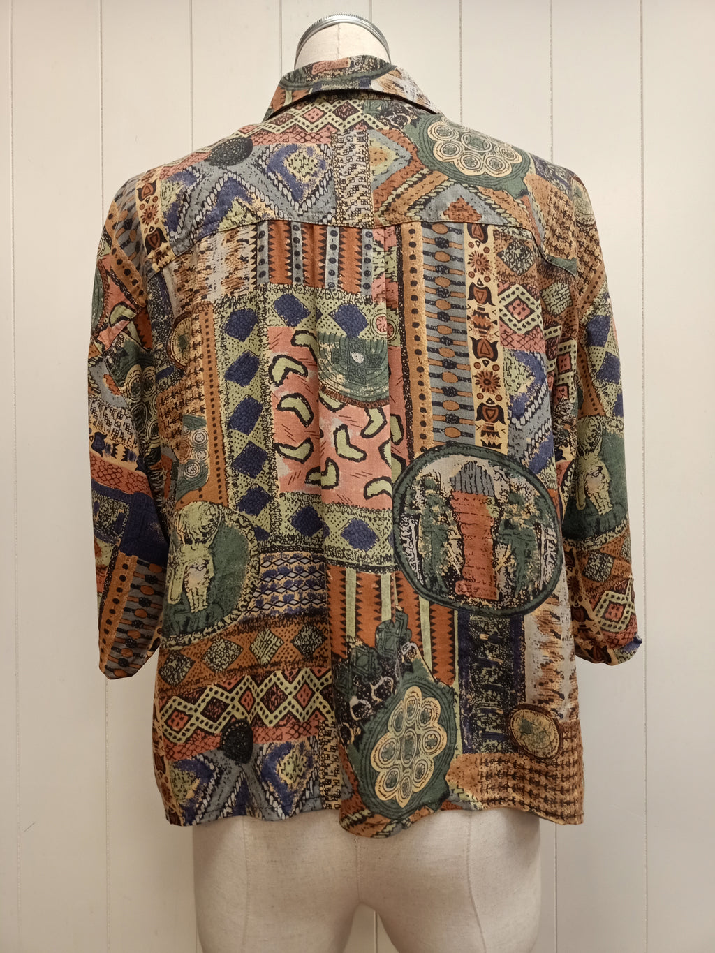 Vintage Mosaic Cropped Shirt