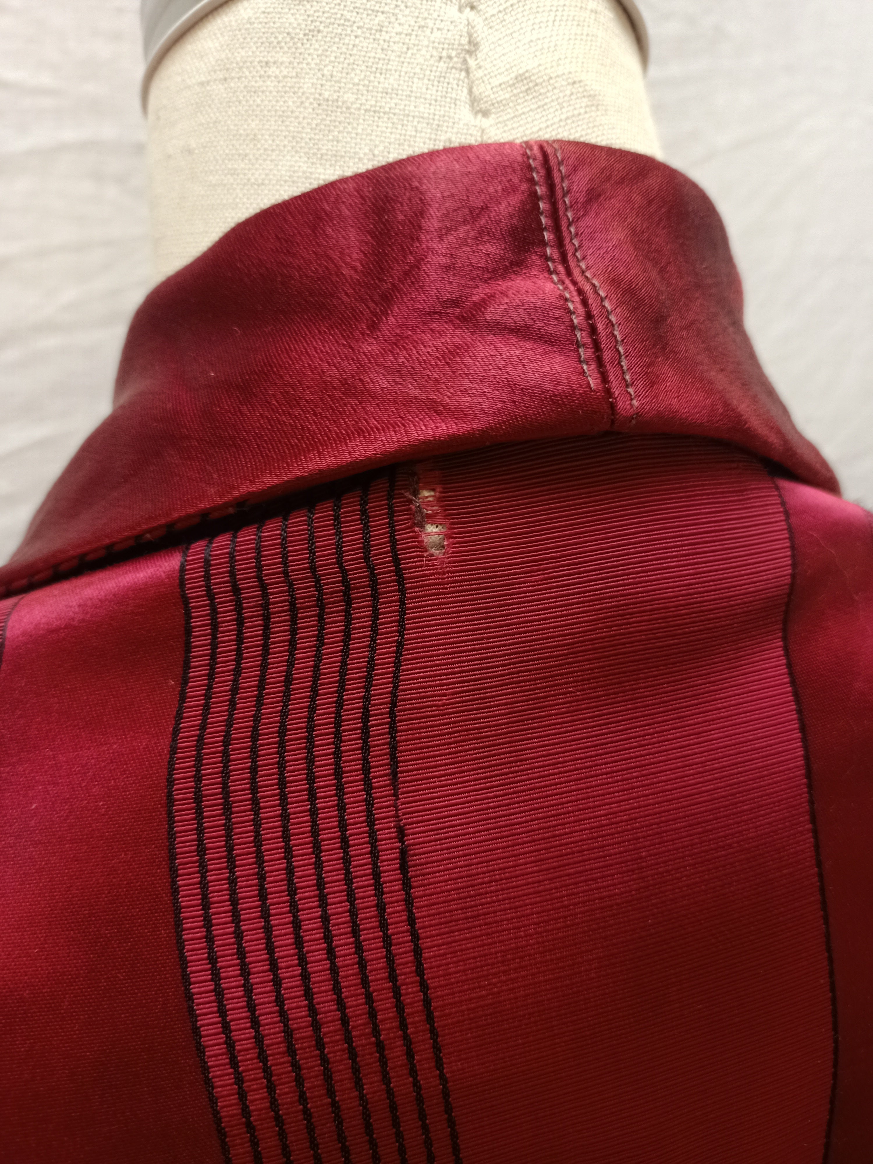 Vintage Striped Satin Robe