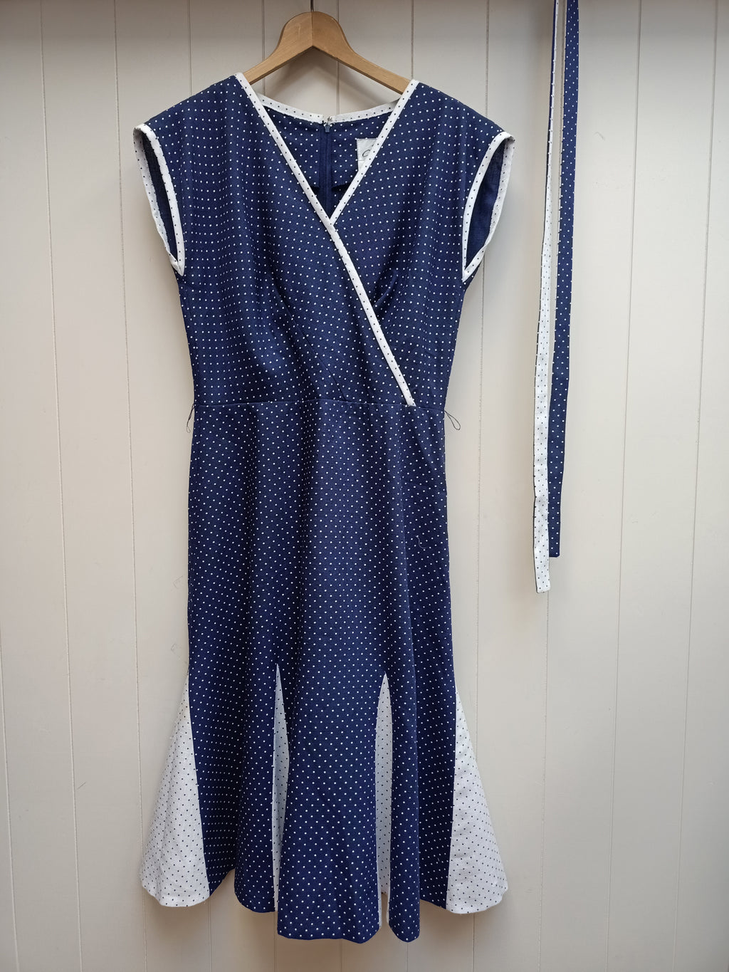 Vintage Polka Dot Godet Dress