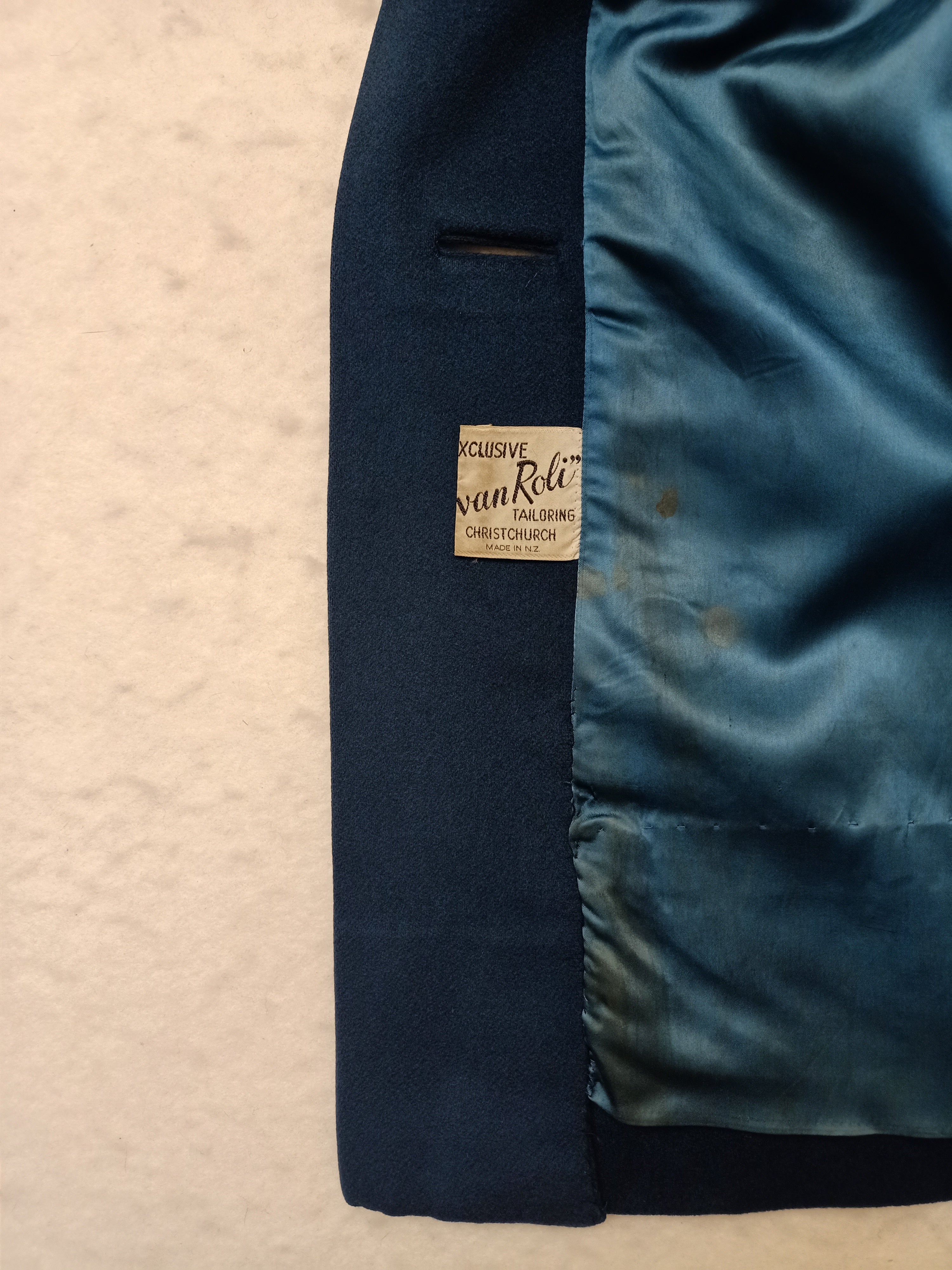 Vintage Van Roli Teal & Fur Coat