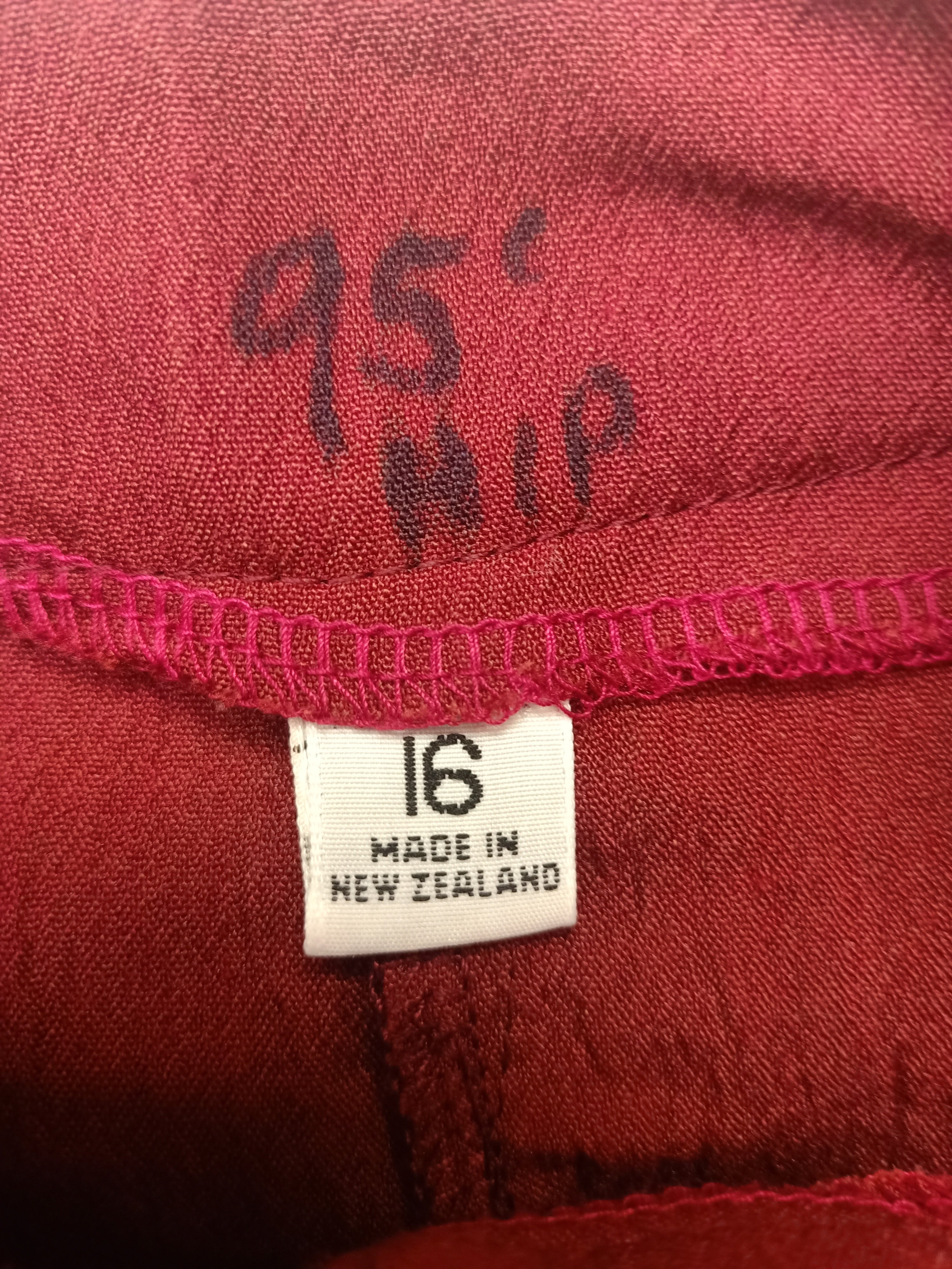 Vintage Maroon Batwing Dress