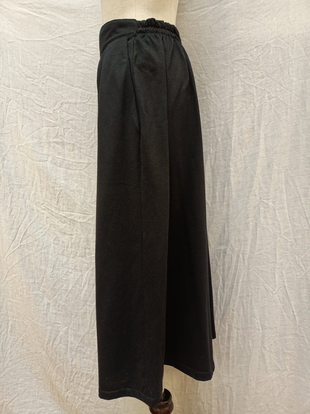 Retro Black Culotte Pants