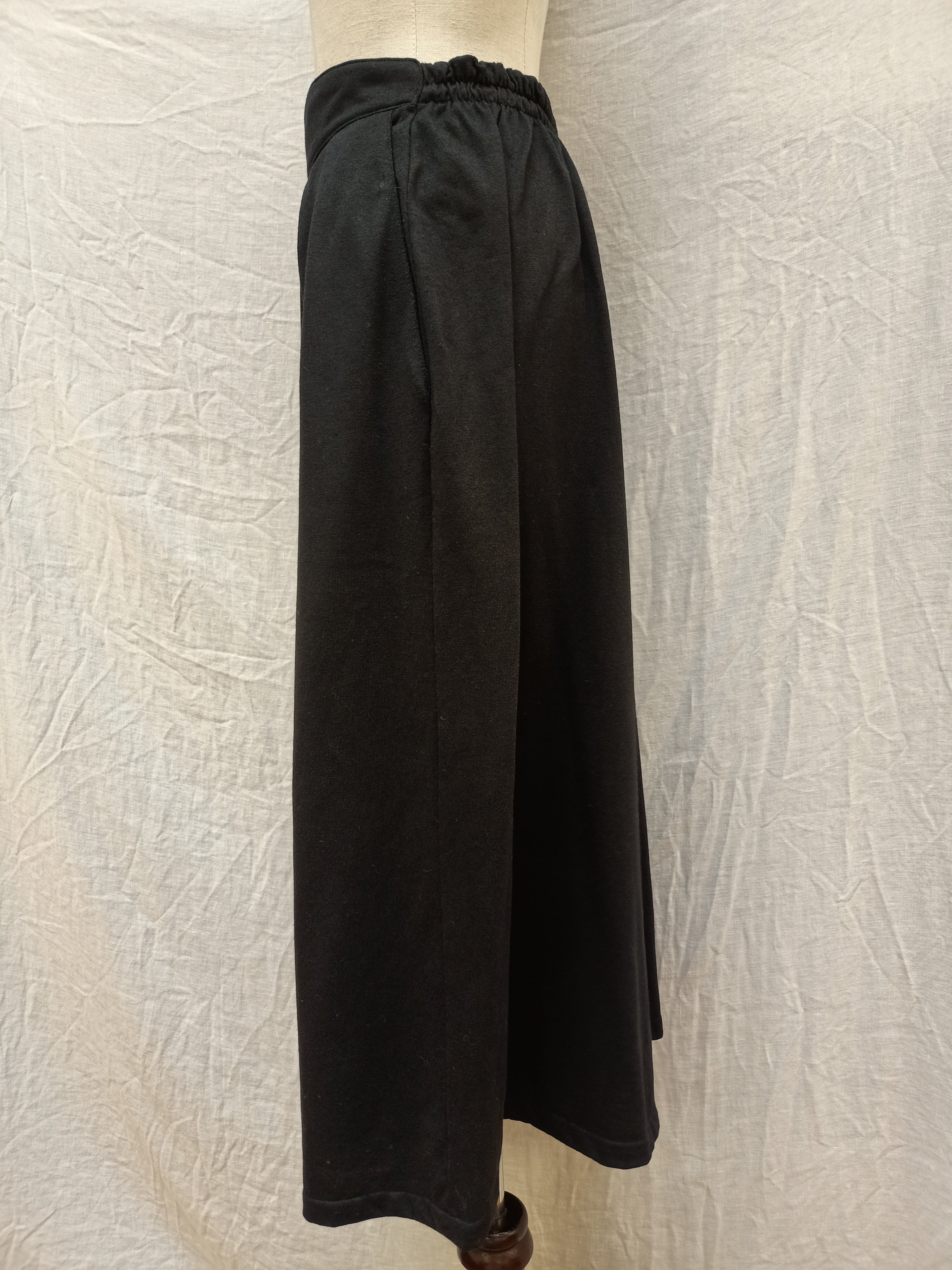 Retro Black Culotte Pants