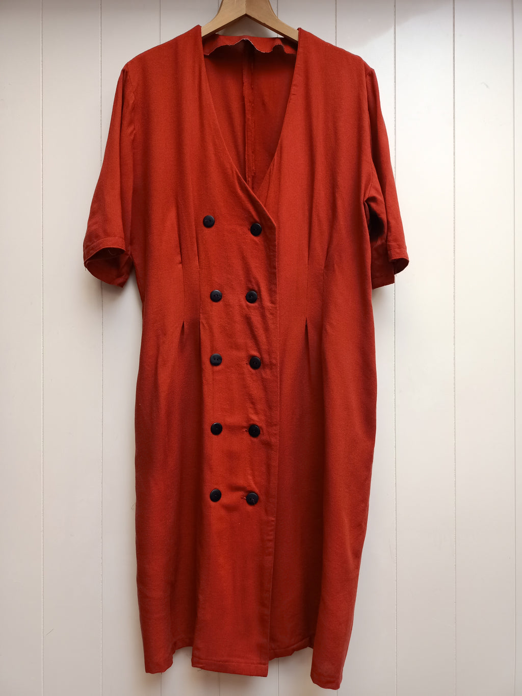 Vintage Double Breasted Rust Dress
