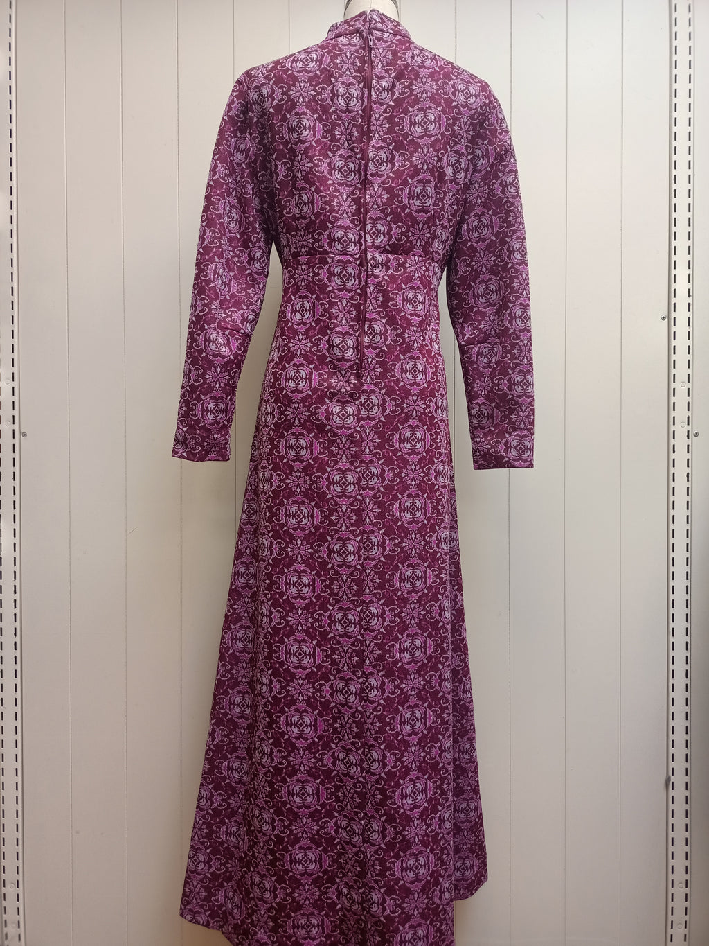 Vintage Purple & Silver Maxi Dress