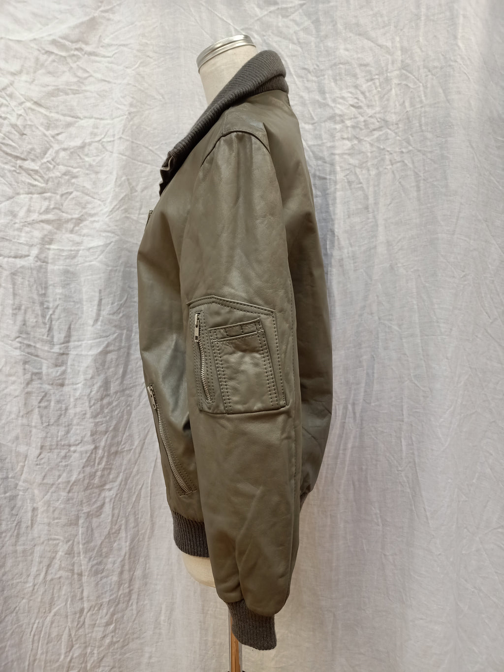Leather Bomber Jacket