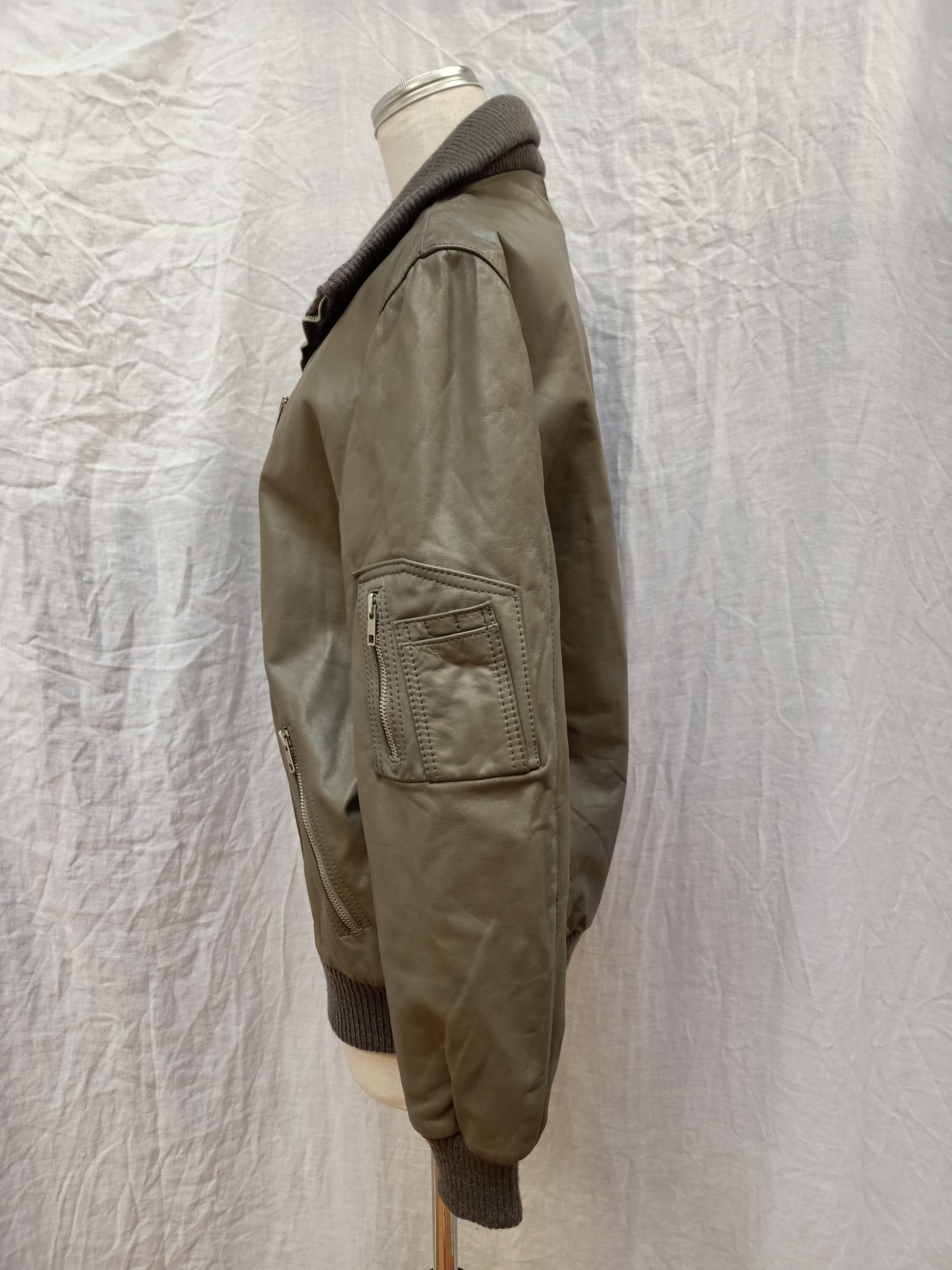 Leather Bomber Jacket