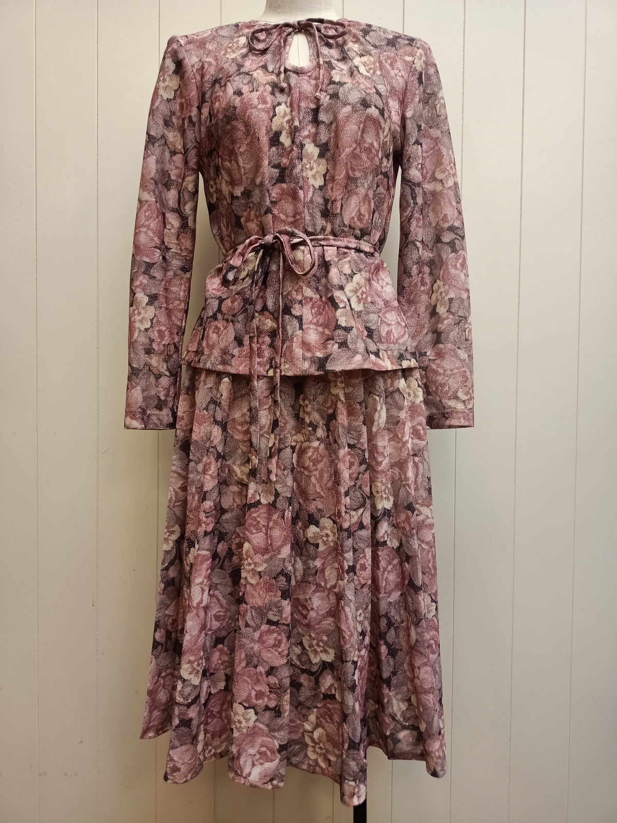 Vintage Sarah Leigh Floral Sparkle Co-Ord Set