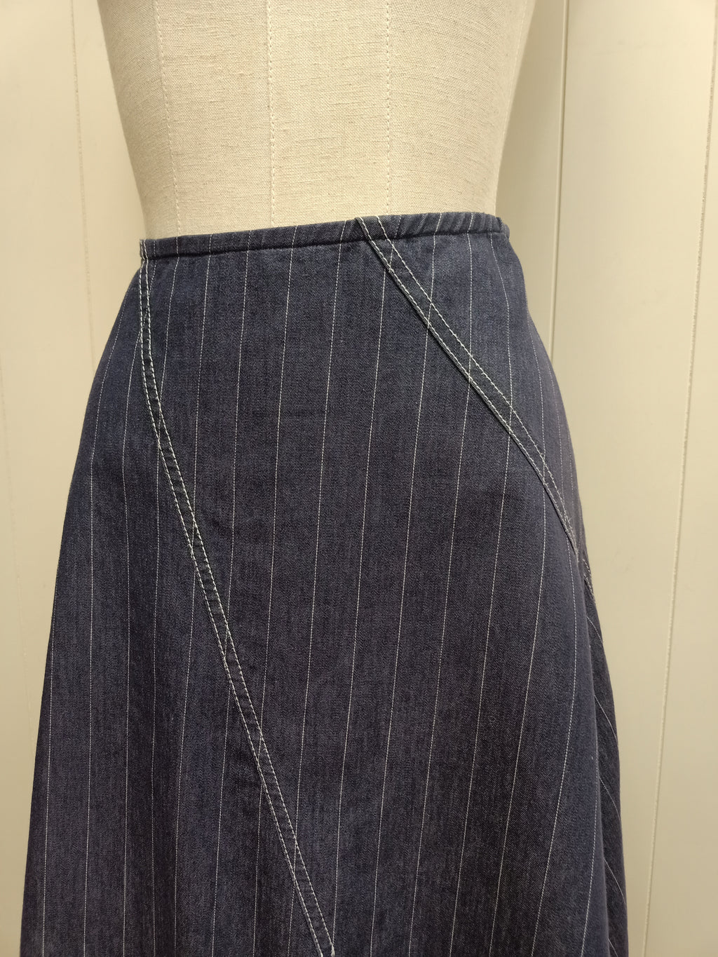 G2 George Gross Assymetric Pinstripe Skirt