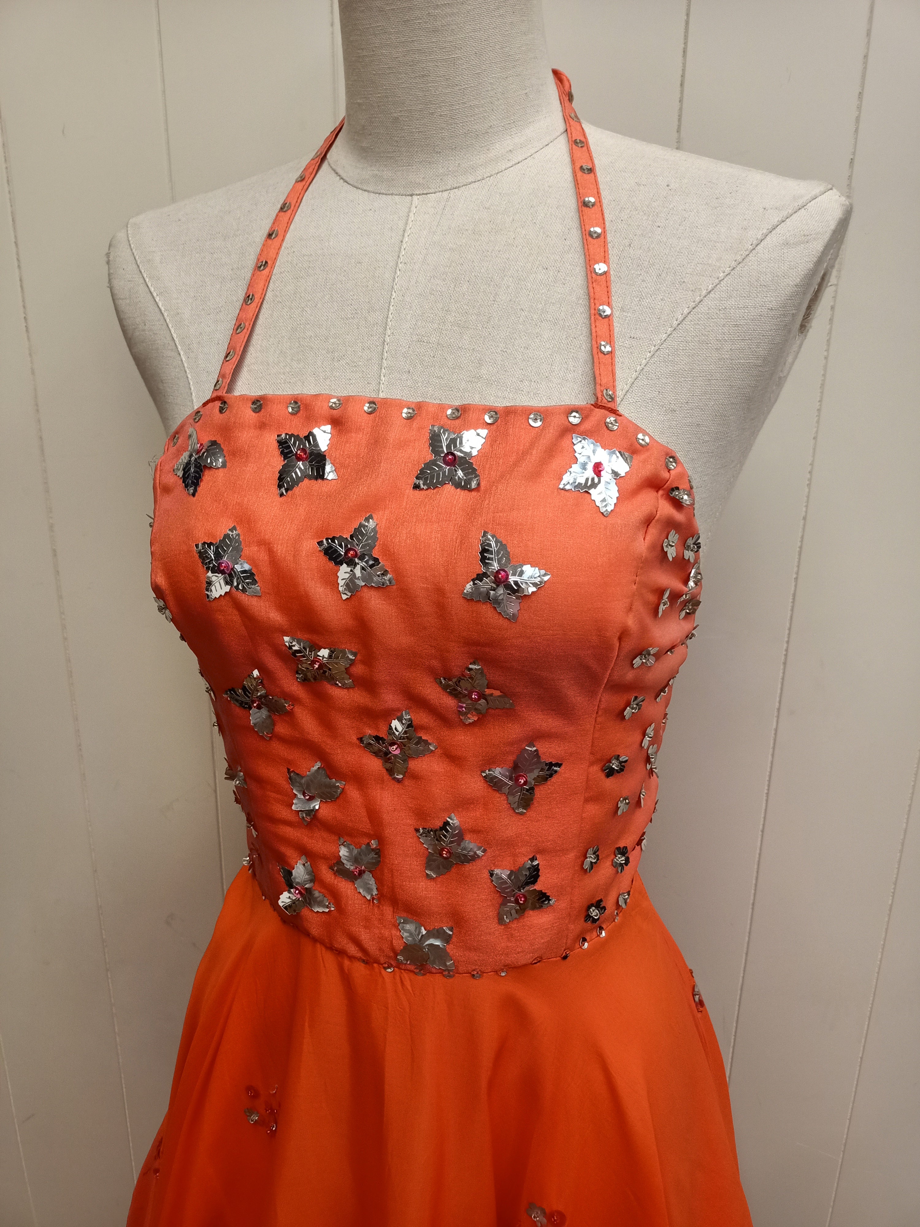 Vintage Orange Dance Dress