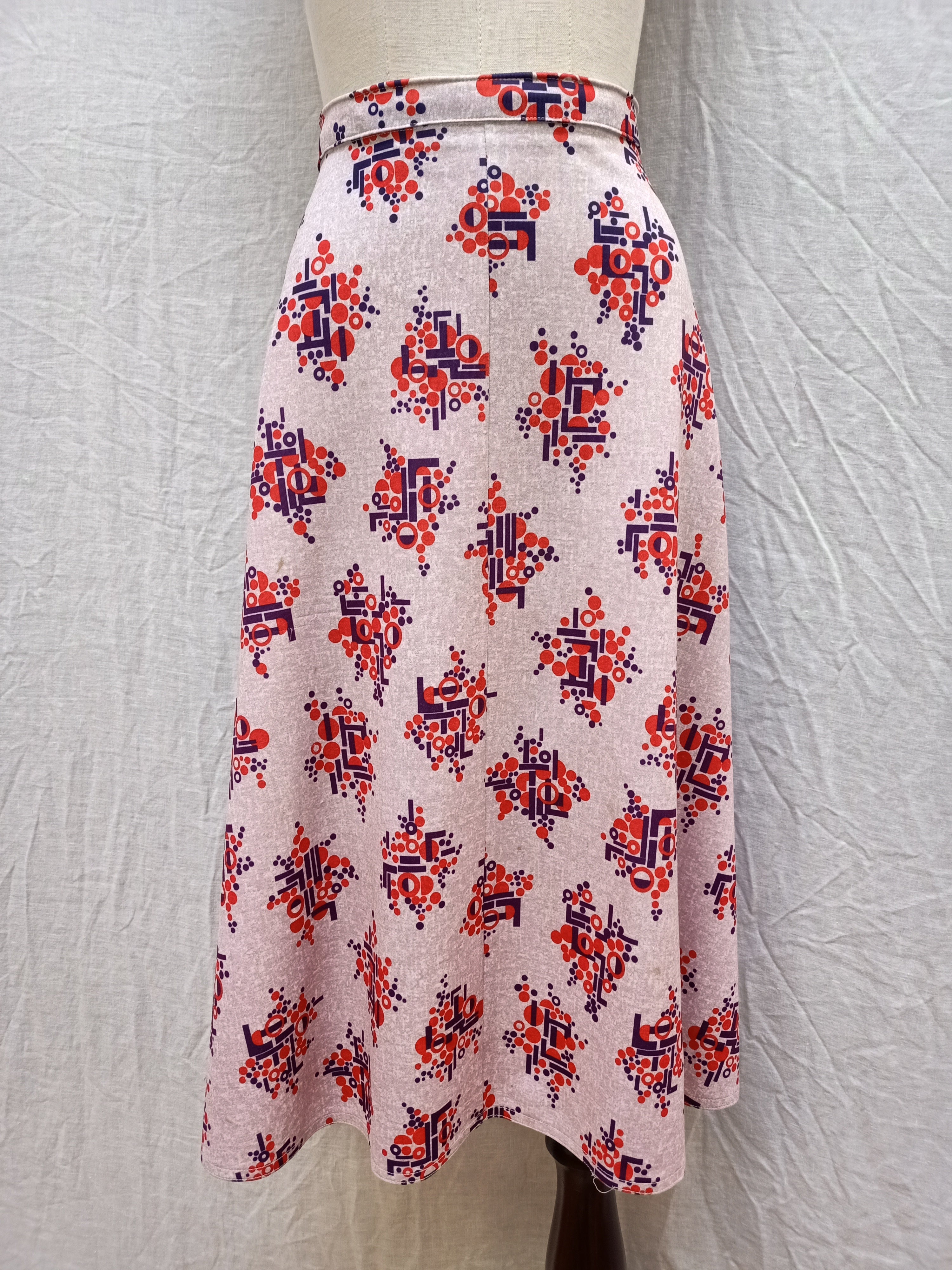 Vintage Abstract Dot Skirt