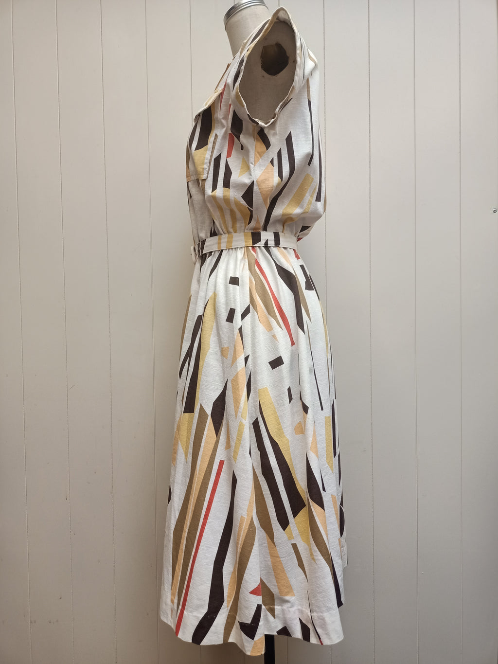 Vintage Abstract Geometric Dress