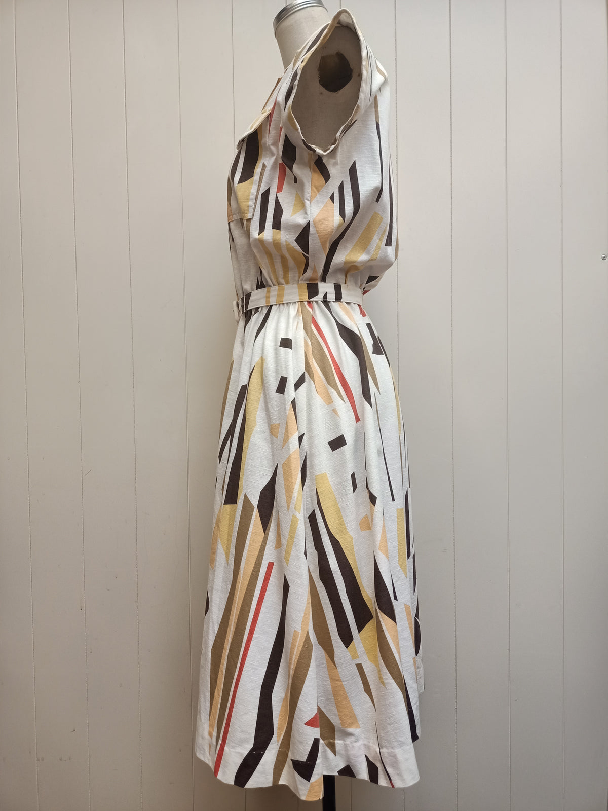 Vintage Abstract Geometric Dress