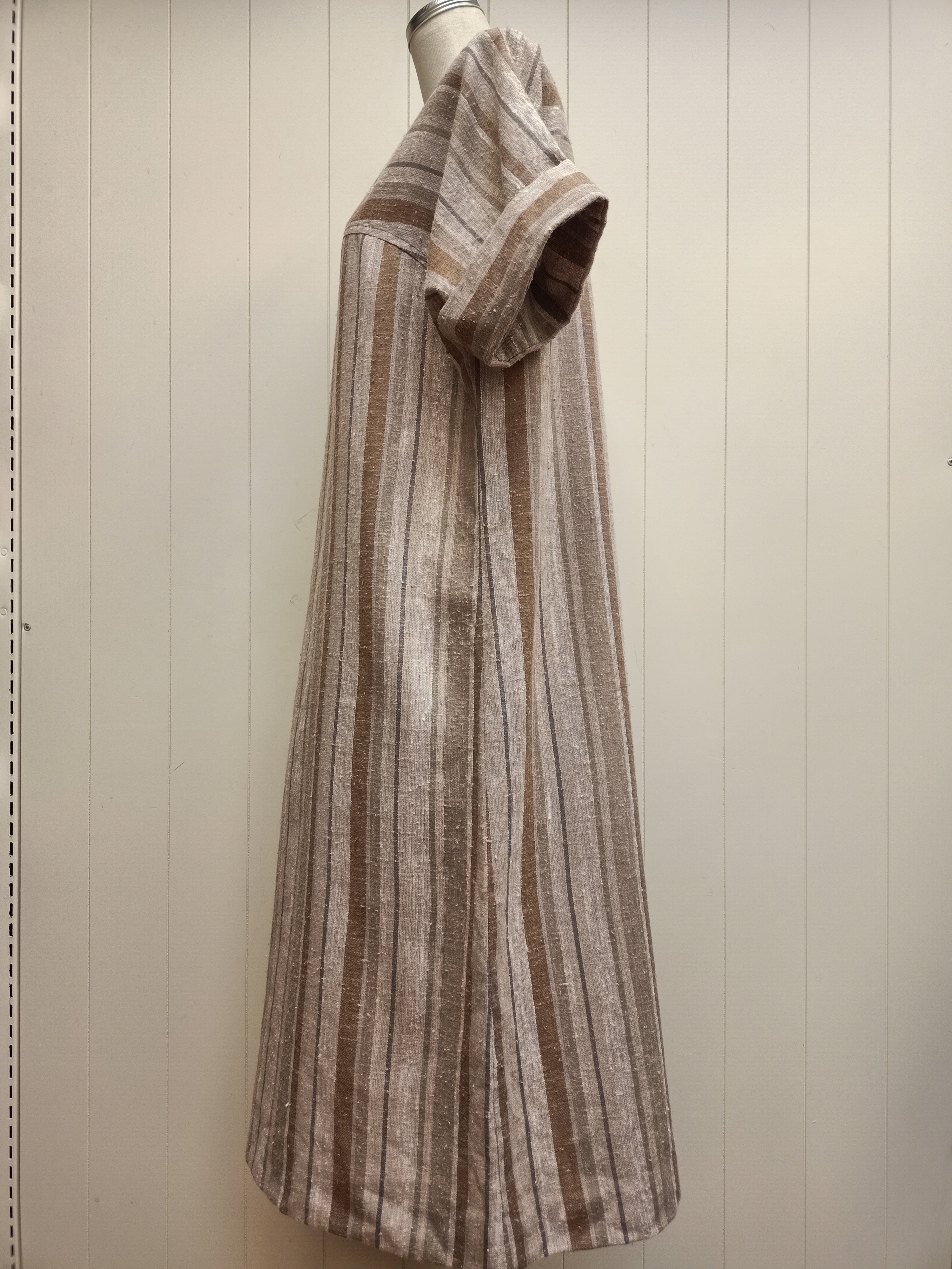 Vintage Slub Striped Dress