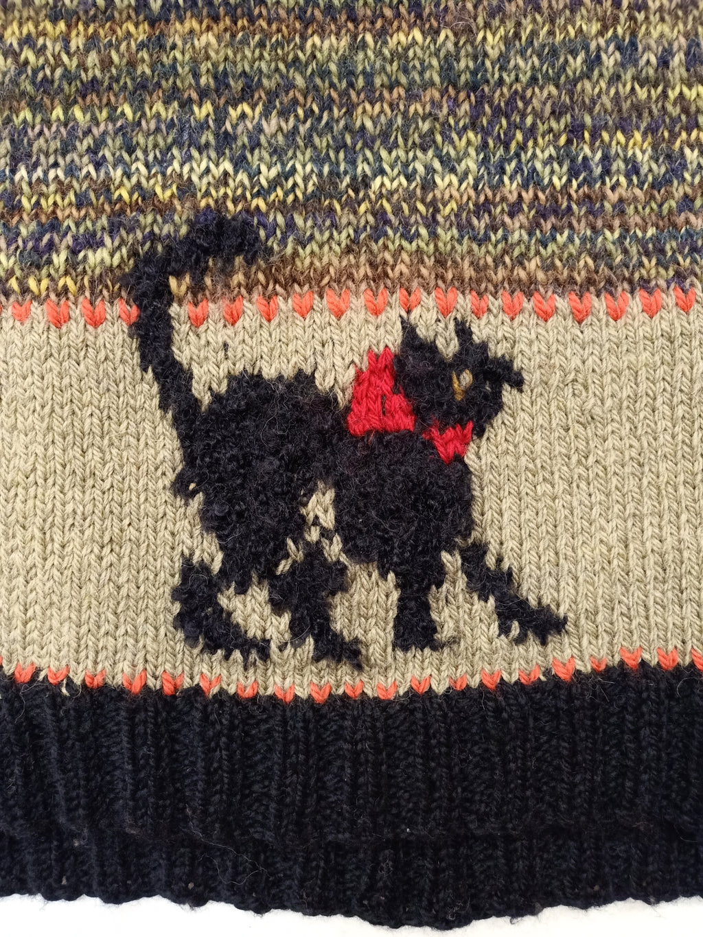 Vintage Cat Knit Sweater Shirt