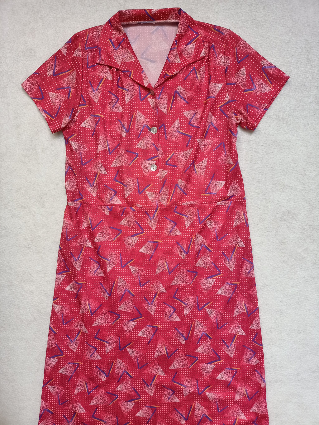 Vintage Pink Abstract Dress
