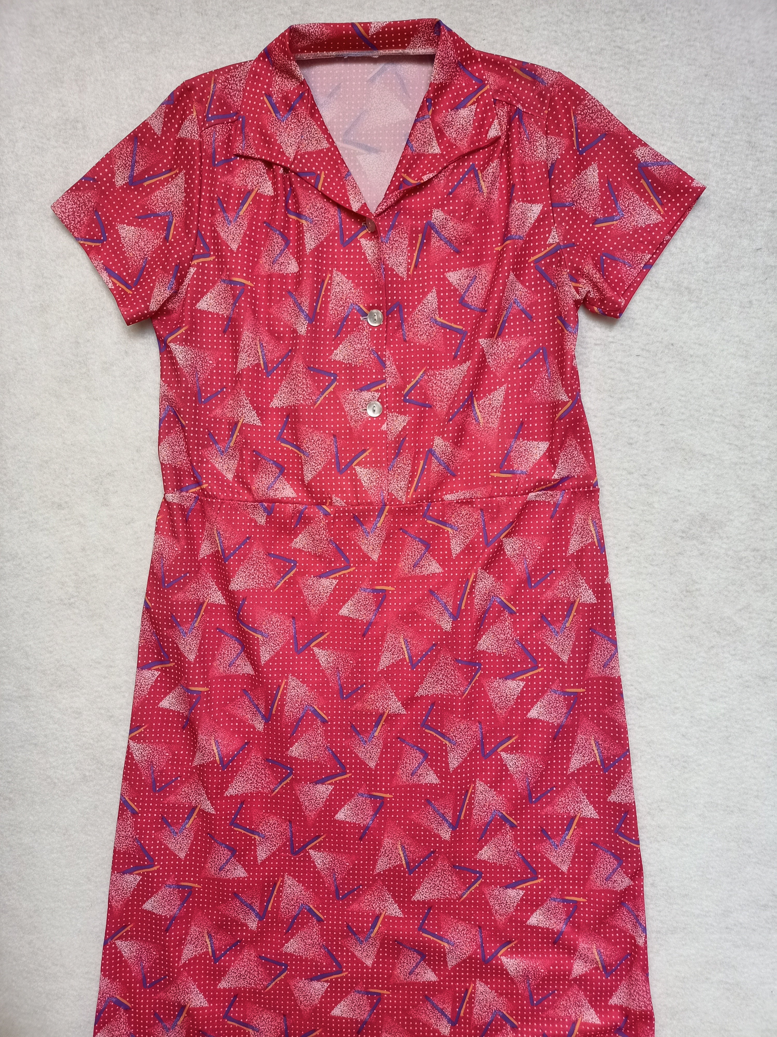 Vintage Pink Abstract Dress