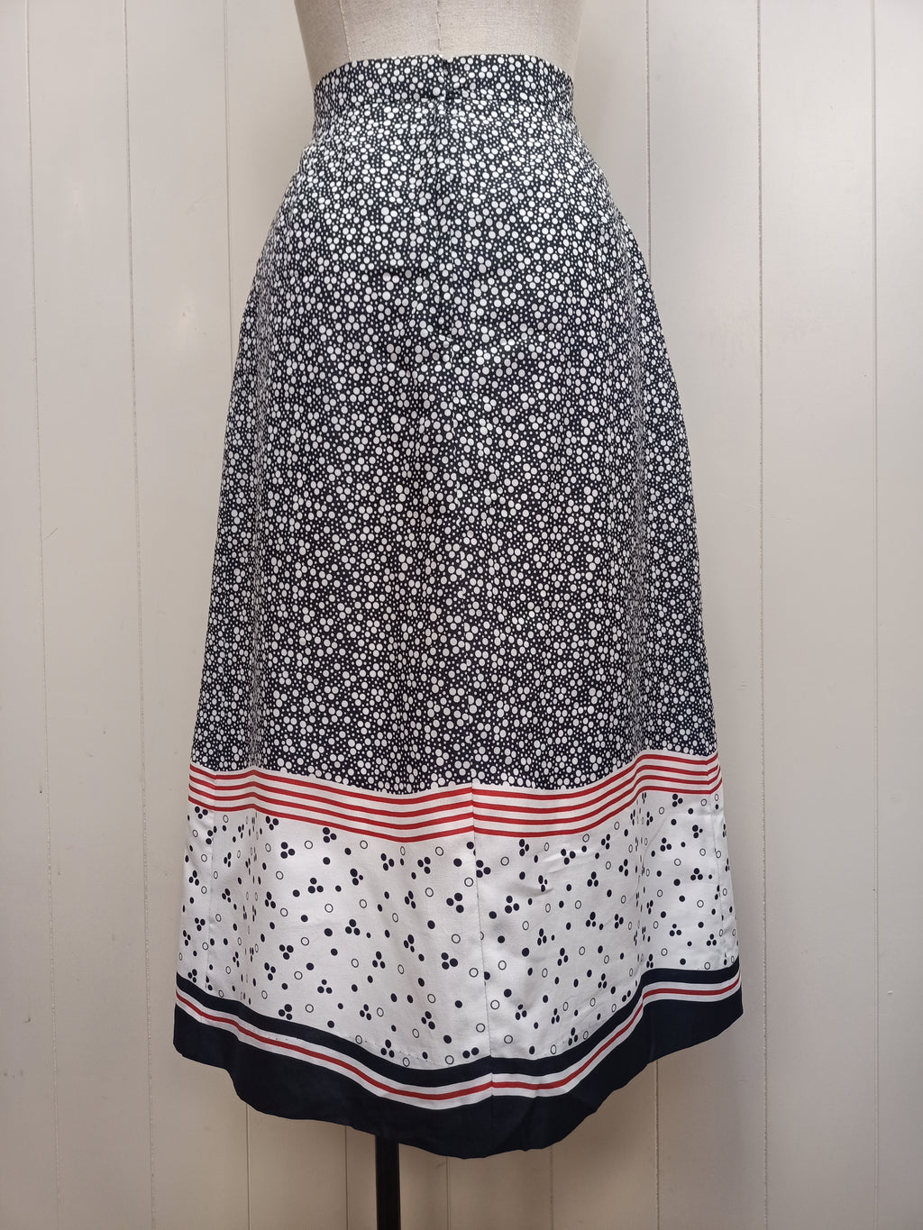 Vintage Up To Date Spotted Border Skirt