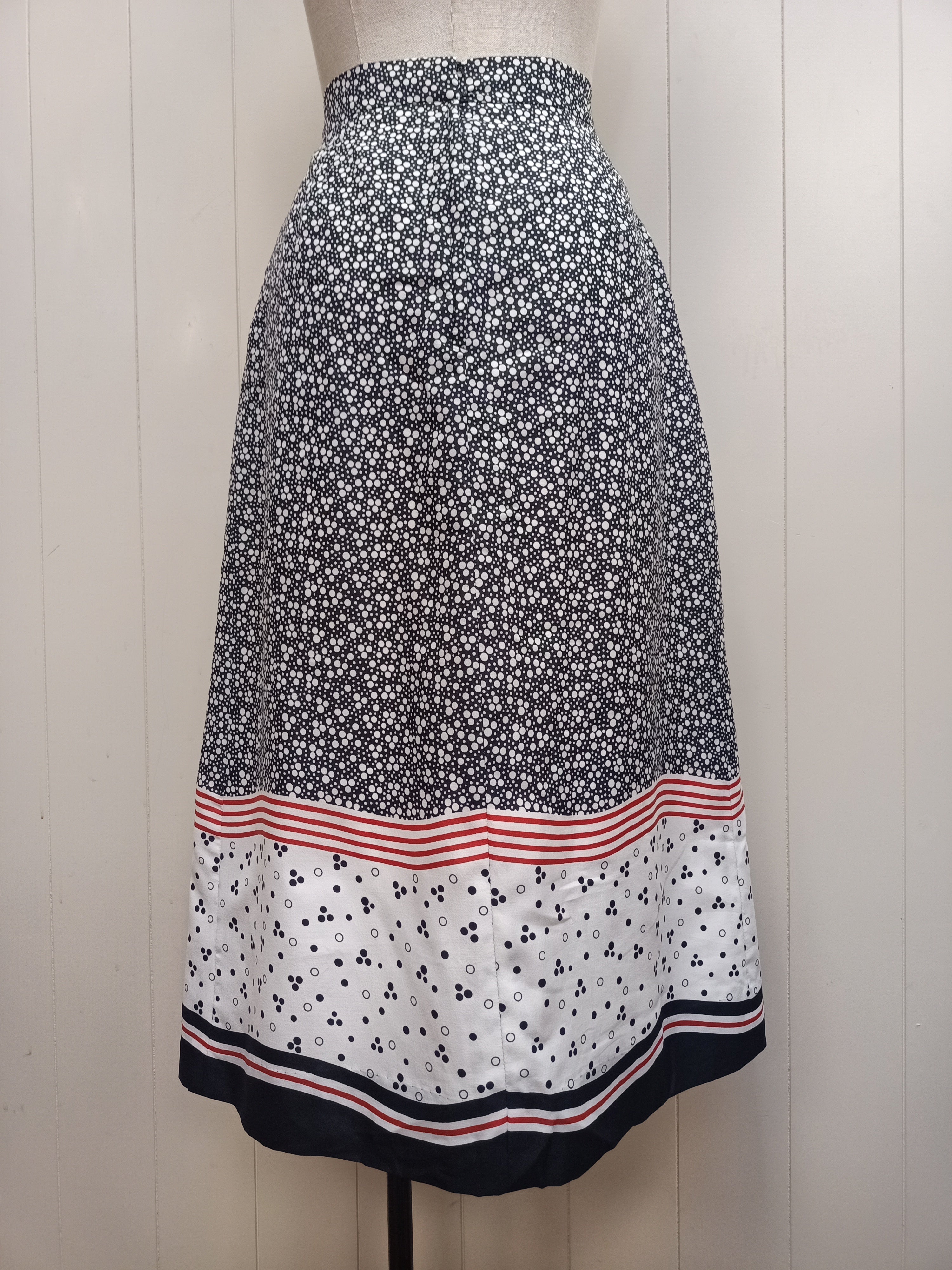 Vintage Up To Date Spotted Border Skirt
