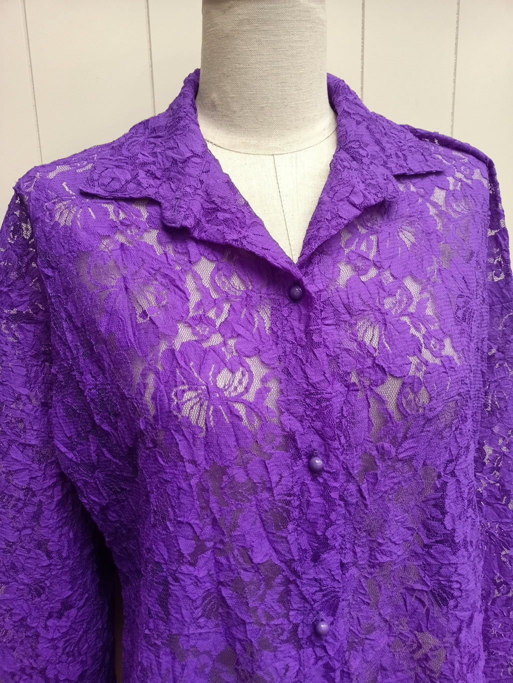 Vintage Purple Lace Shirt
