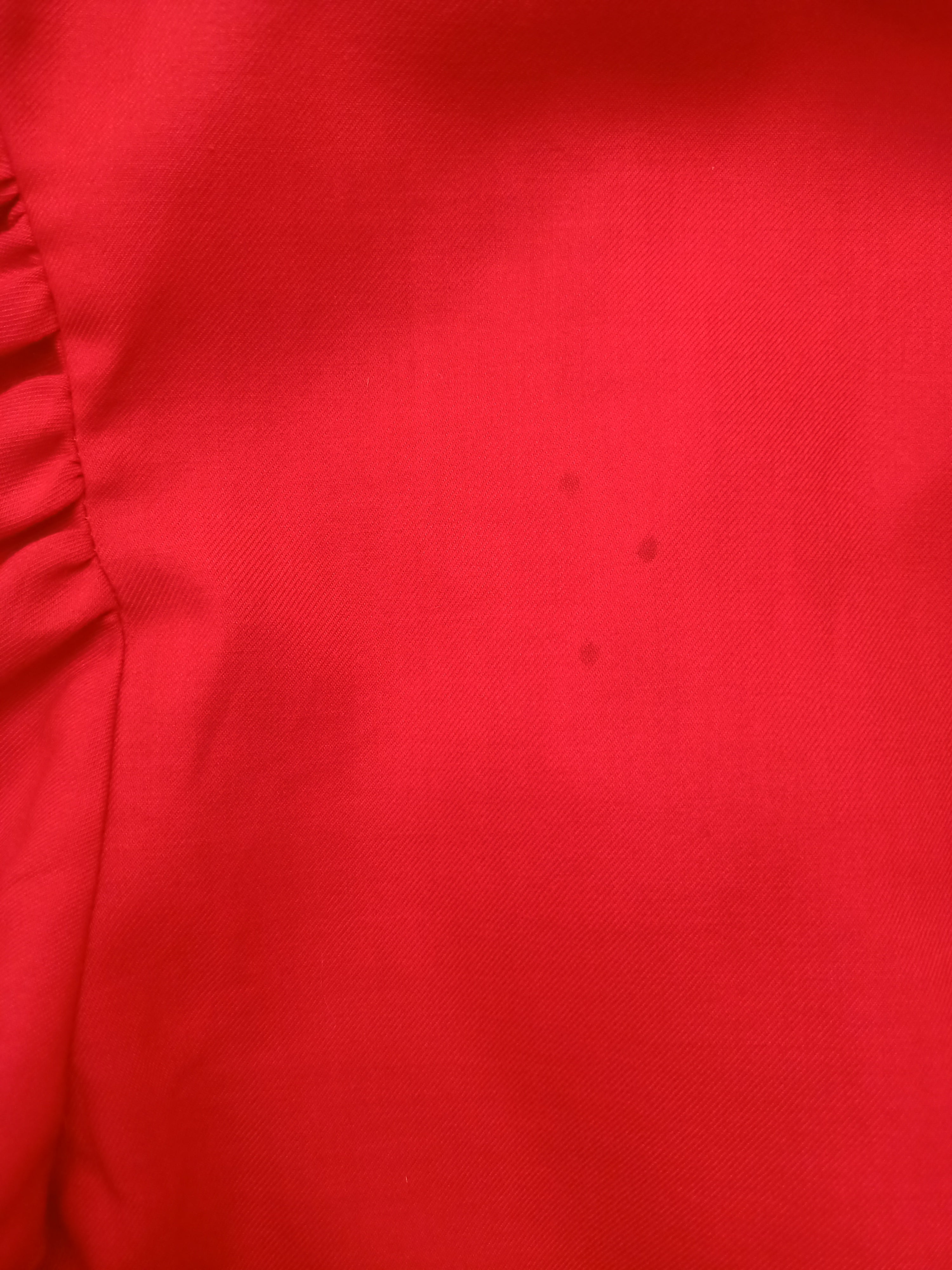 Vintage Red & White Lapel Dress