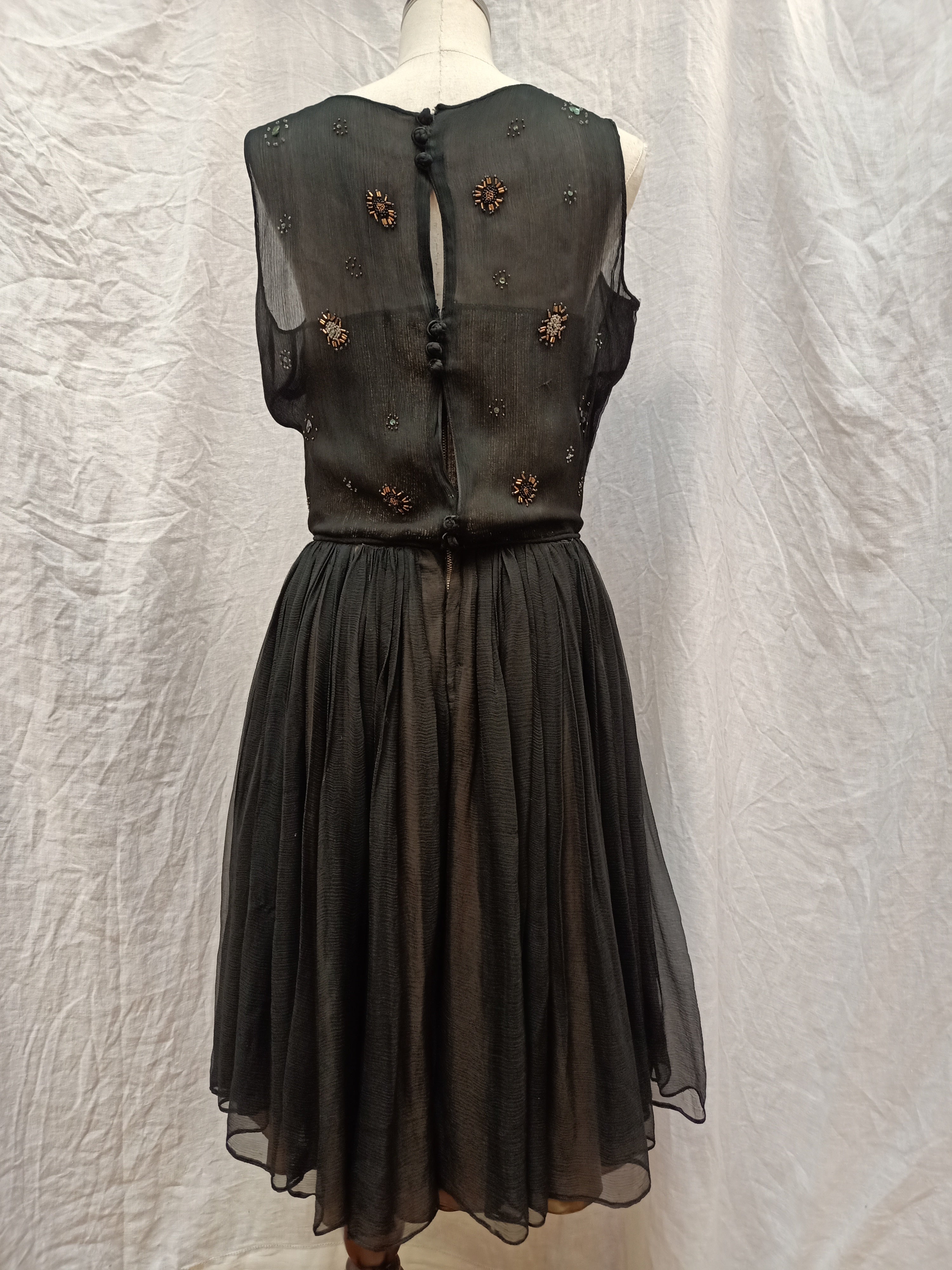 Black & Gold Embellished Dress