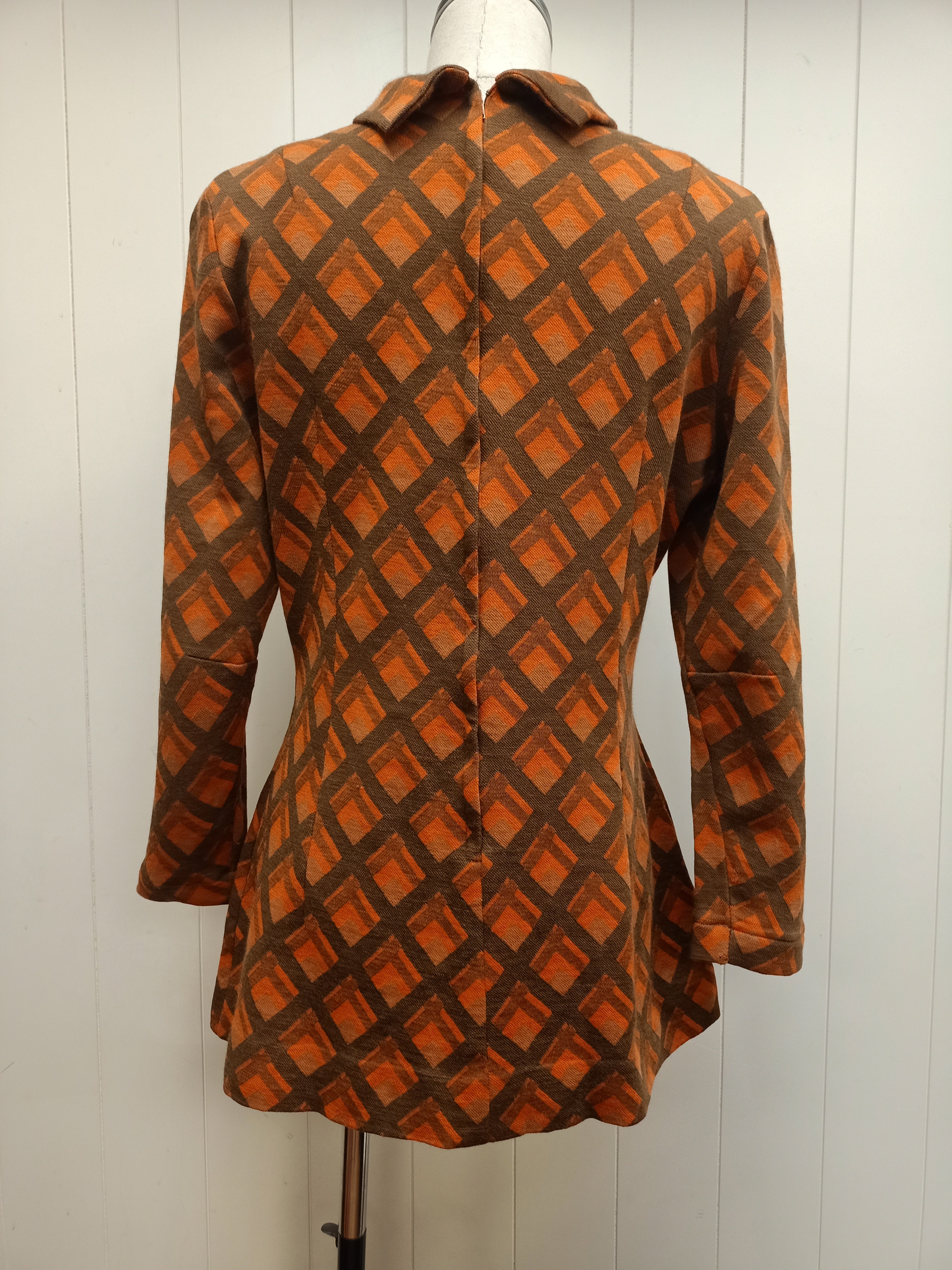 Vintage Orange Checkered Shirt