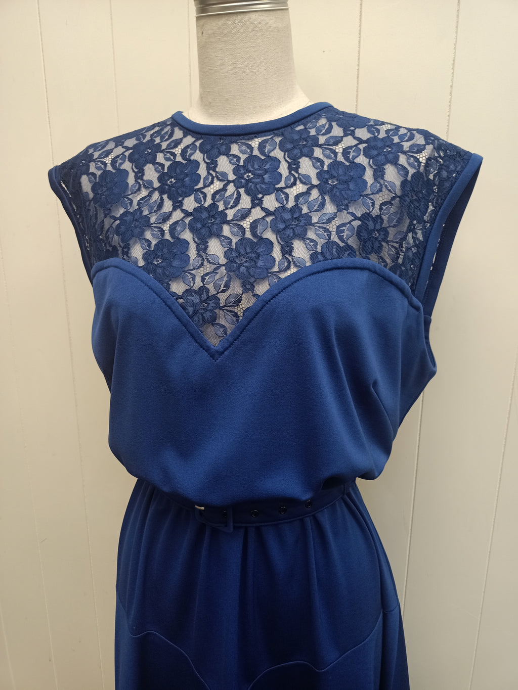 Vintage David Carmody Blue Lace Dress
